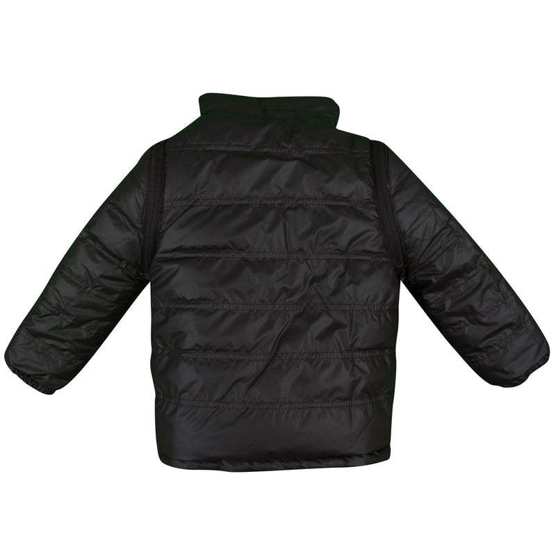 Boys Yellow&Black Reversible Monster Printed Puffer Jacket&Gilet - CÉMAROSE | Children's Fashion Store - 4