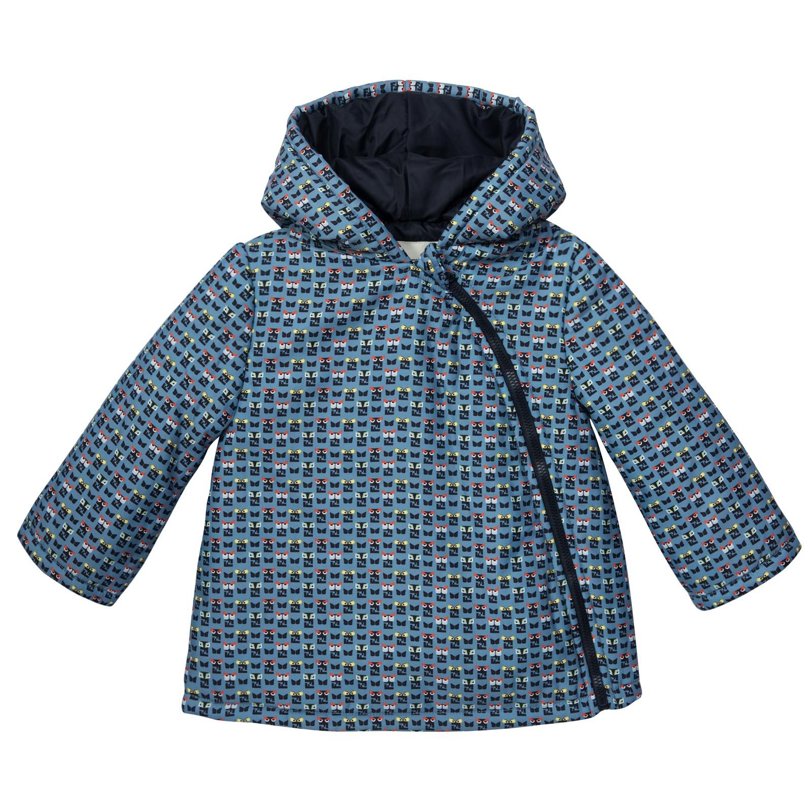 Baby Blue&Mulitcolors 'FF Monster' Printed Jacket - CÉMAROSE | Children's Fashion Store - 1