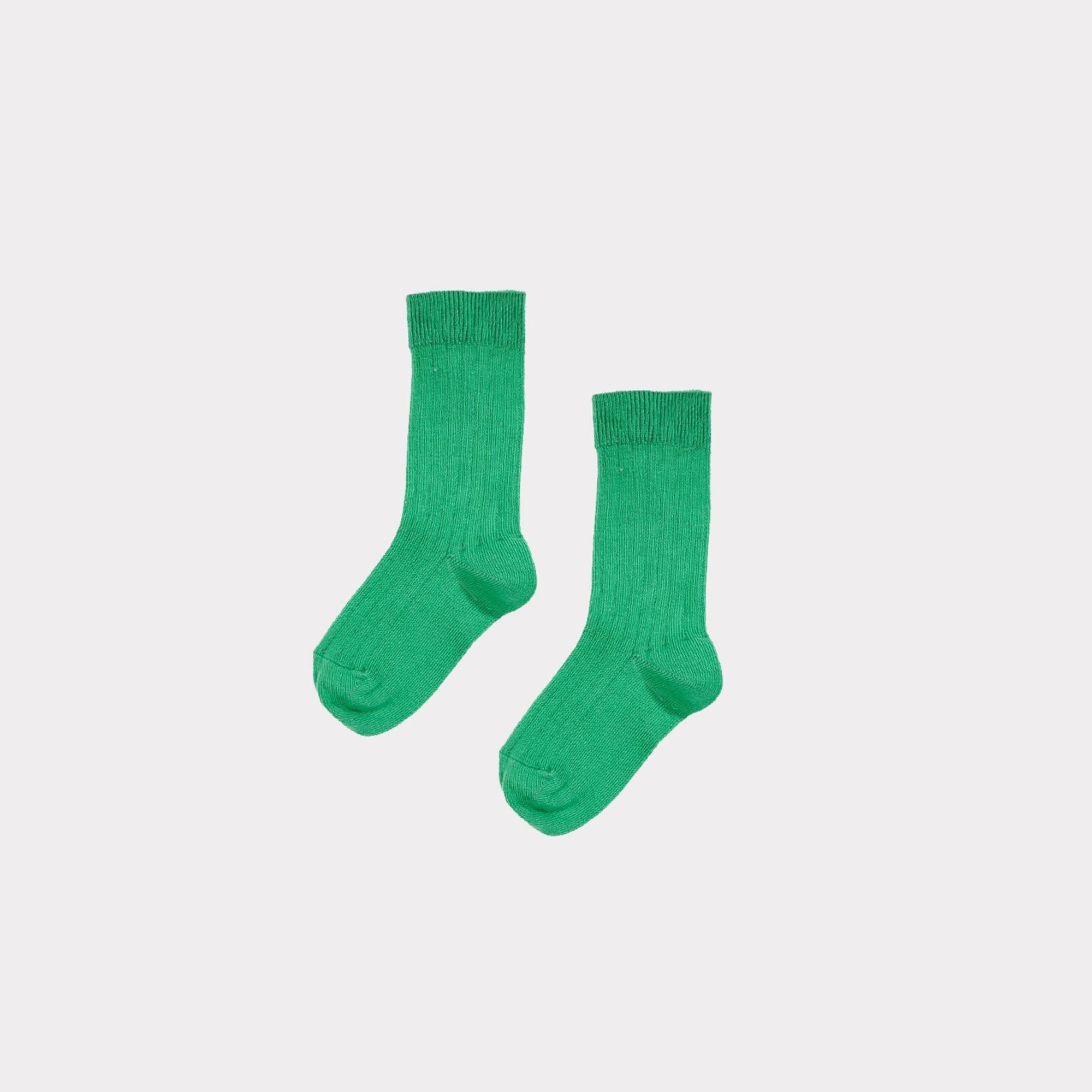 Girls Bright Green Cotton Knitwear Socks