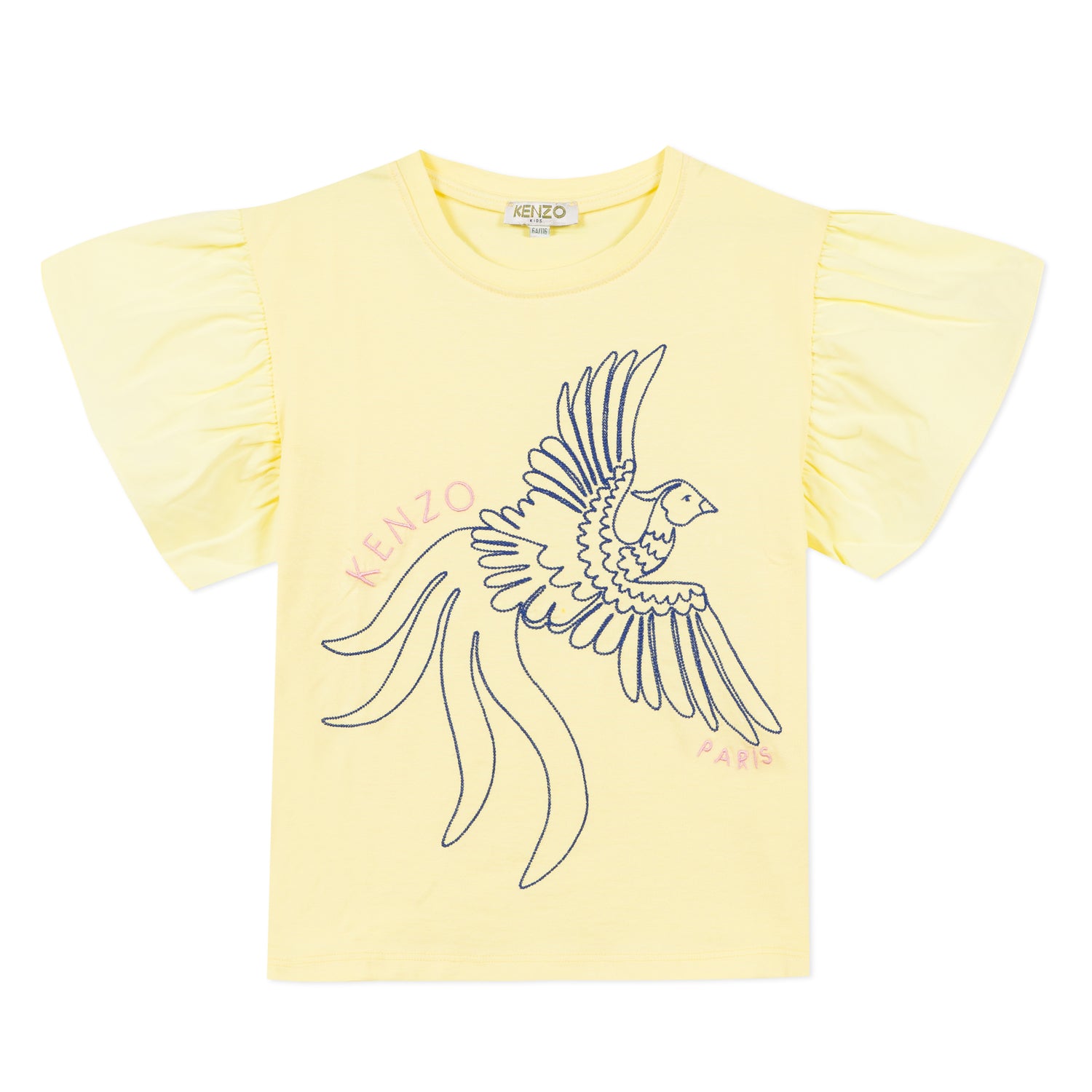 Girls Yellow Printed T-shirt