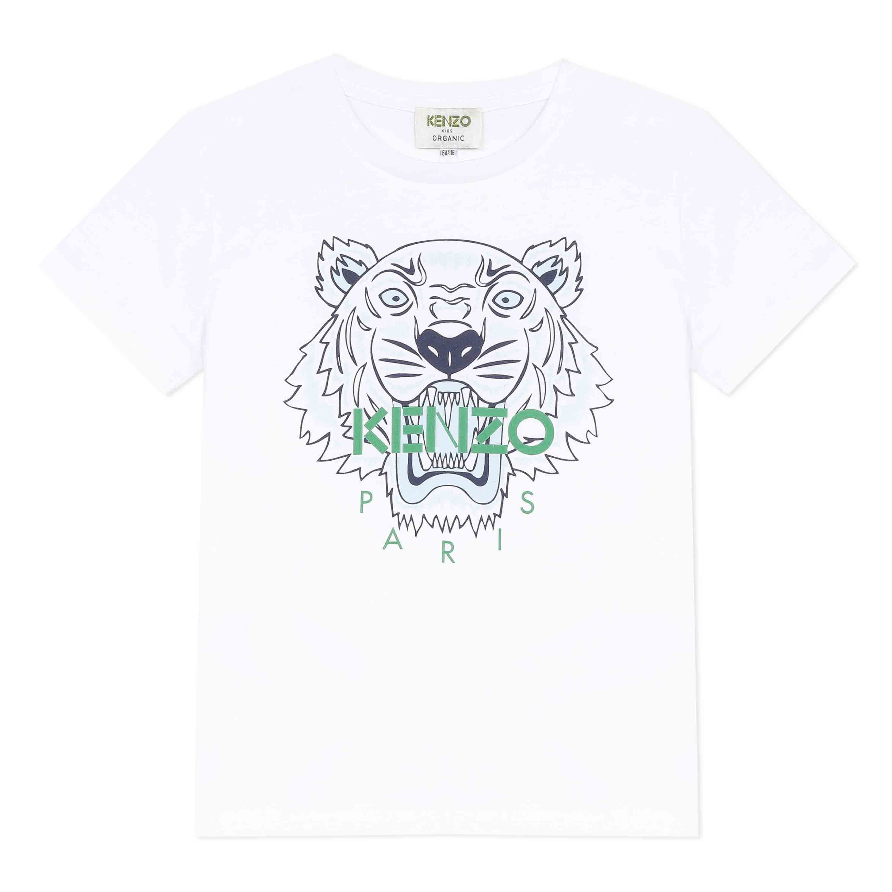 Baby Boys Optic White Cotton T-Shirt