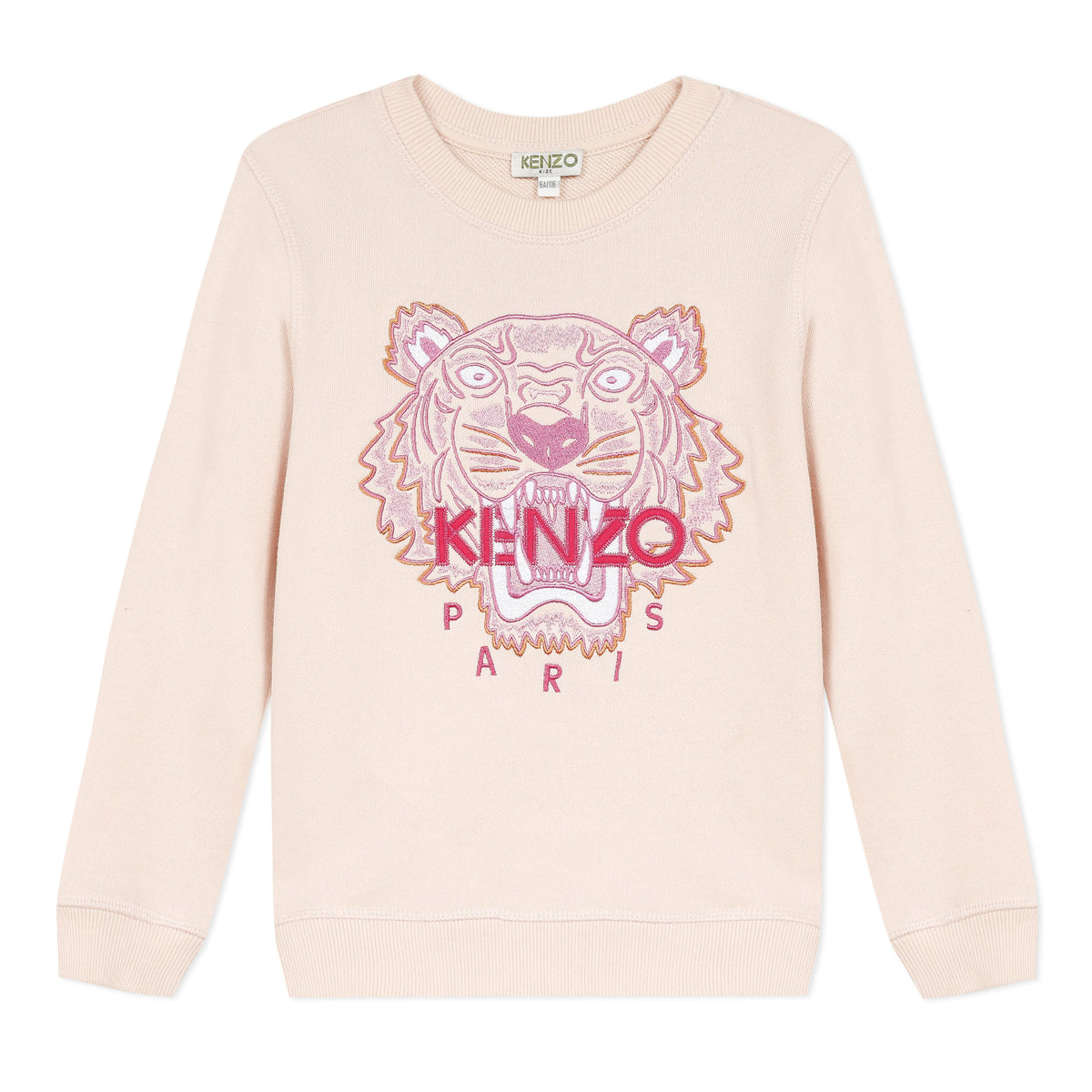 Sweat-shirt en coton rose clair avec logo pour fille