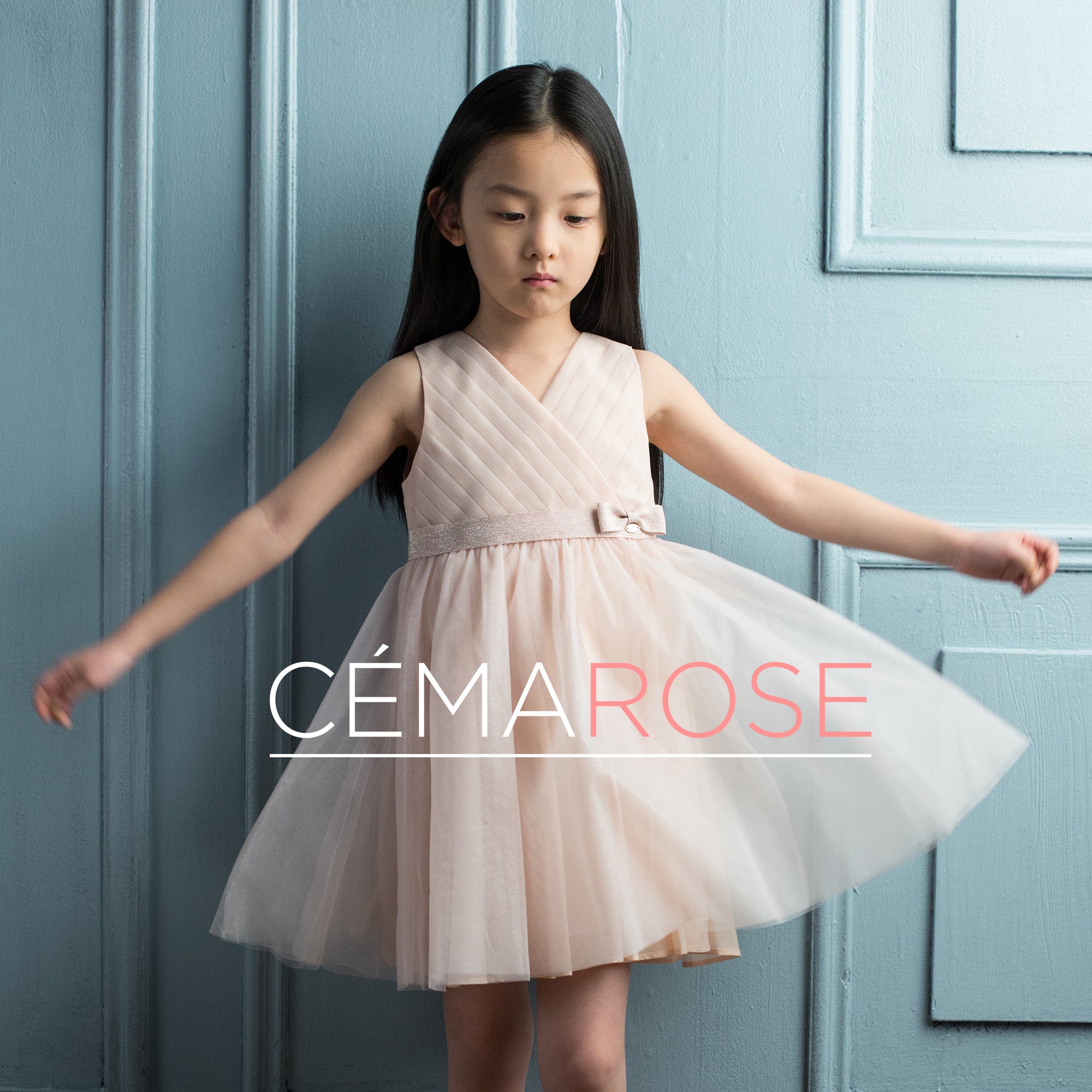 Girls Nude Clair Polyamide Dress