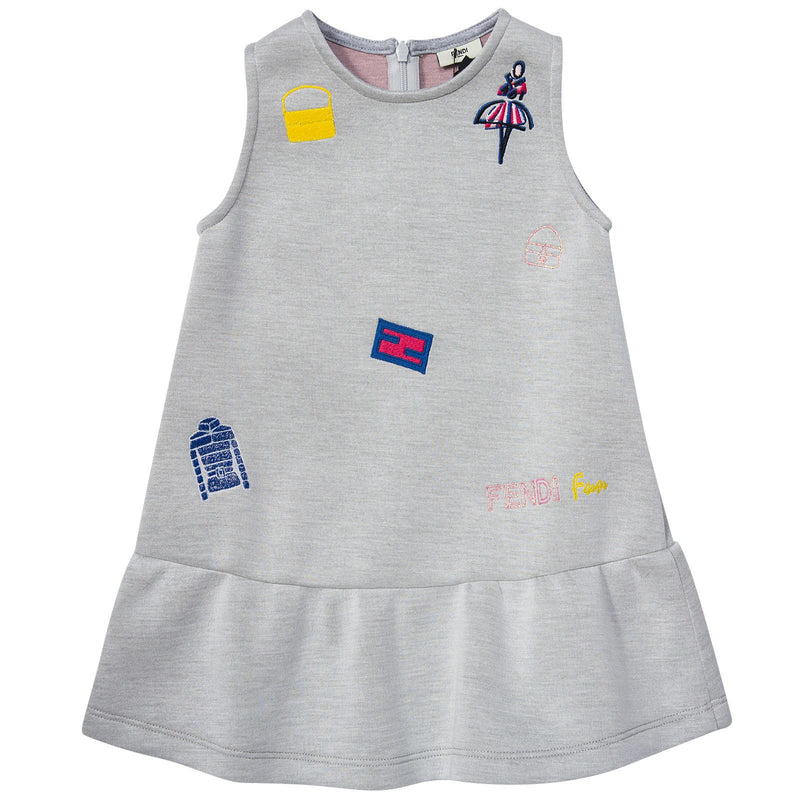 Baby Girls Ivory Prited Sleeveless Dress - CÉMAROSE | Children's Fashion Store - 1