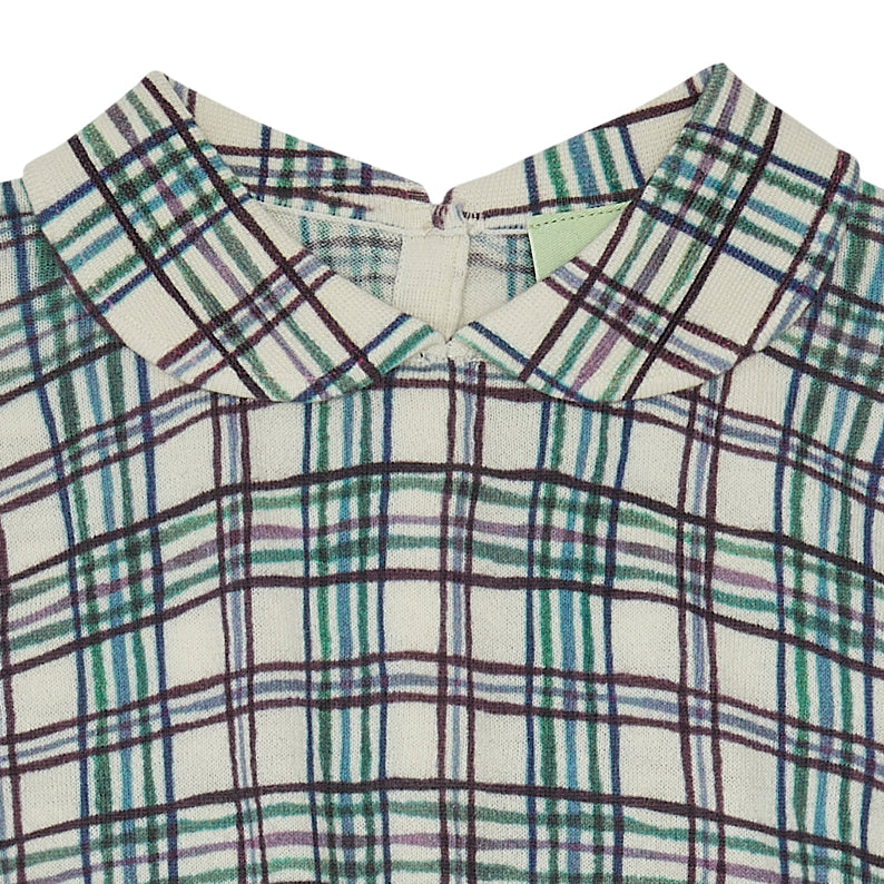 Girls Multicolor Check Cotton Dress