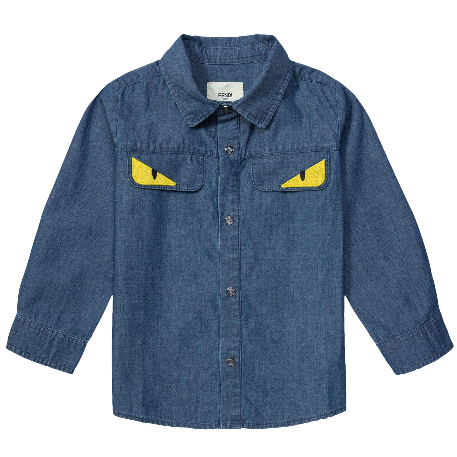 Baby Boys Blue Monster Long Sleeve Shirt - CÉMAROSE | Children's Fashion Store - 1