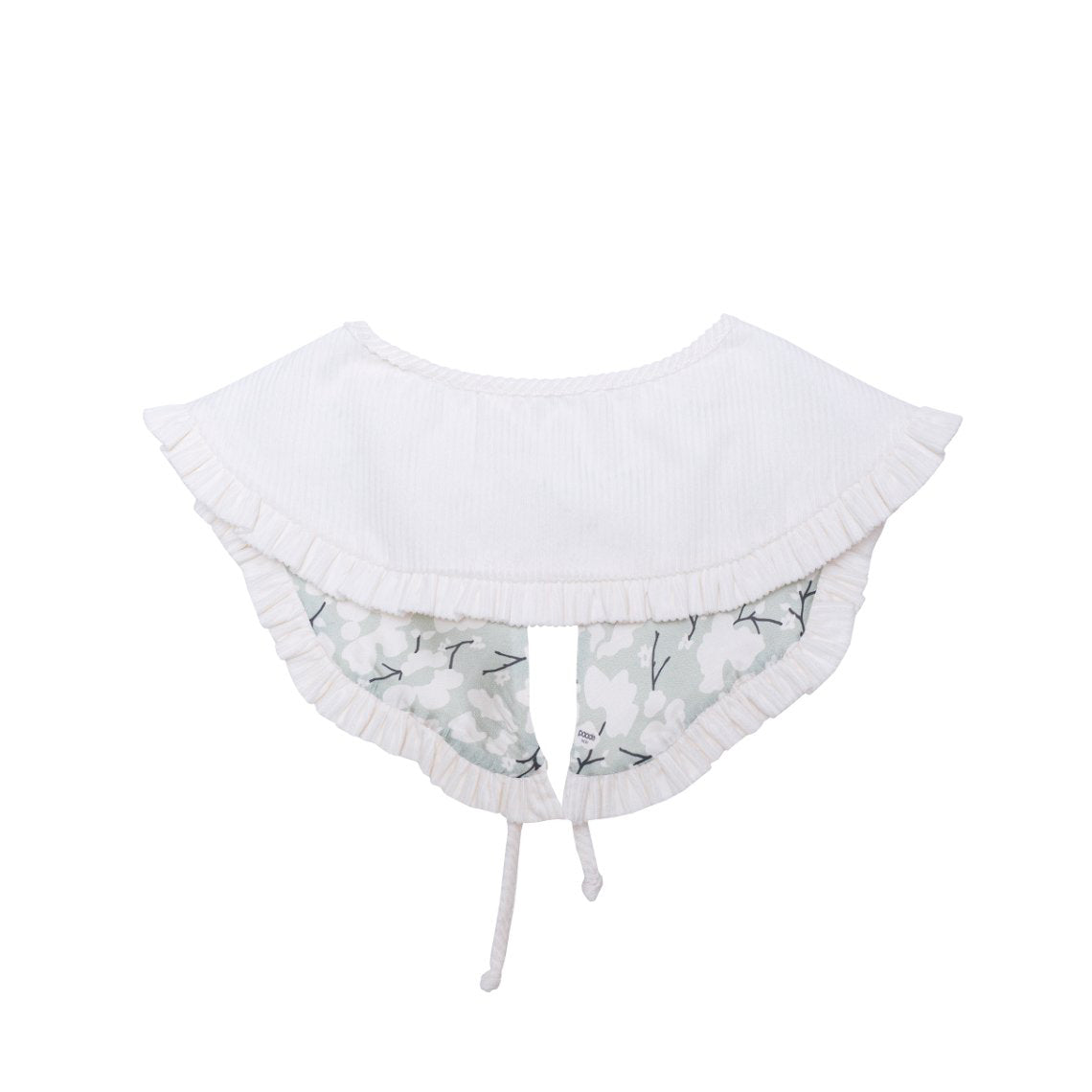 Girls White Reversible Ruffles Collar