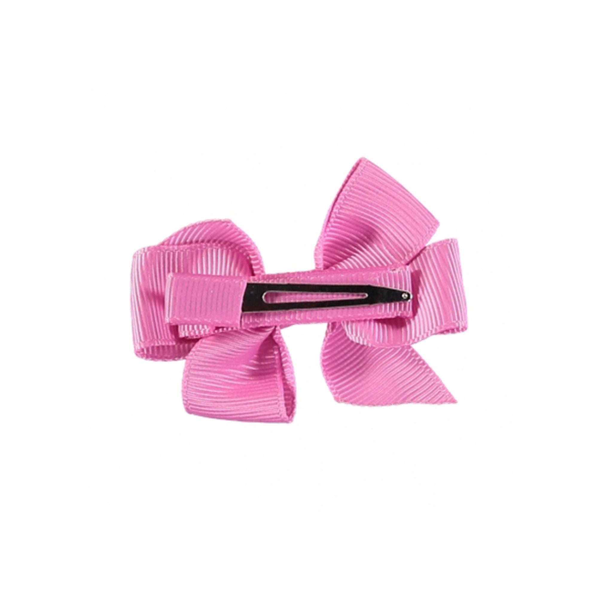 Girls Bright Pink Grosgrain Hair Clip