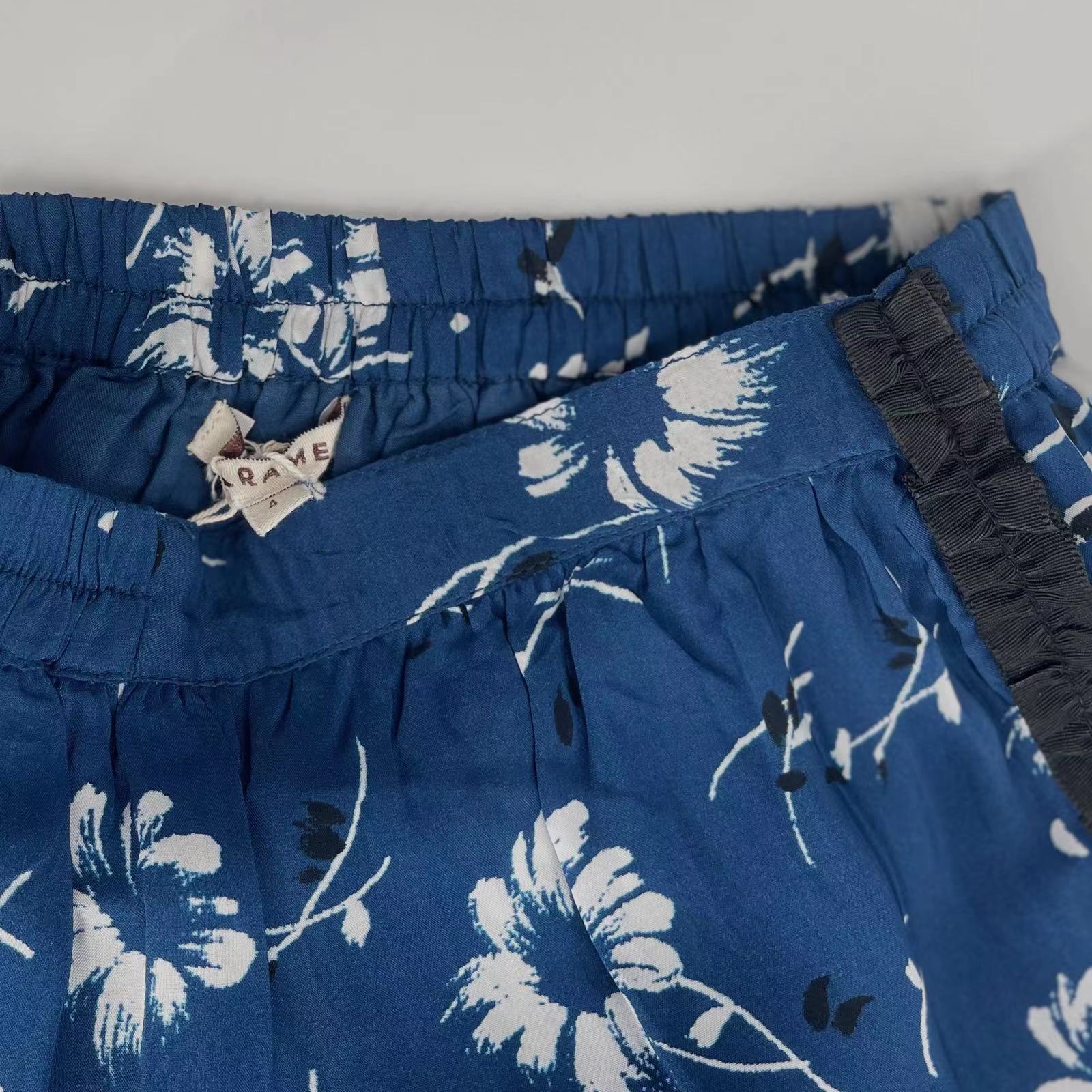 Girls Blue Printed Skirt
