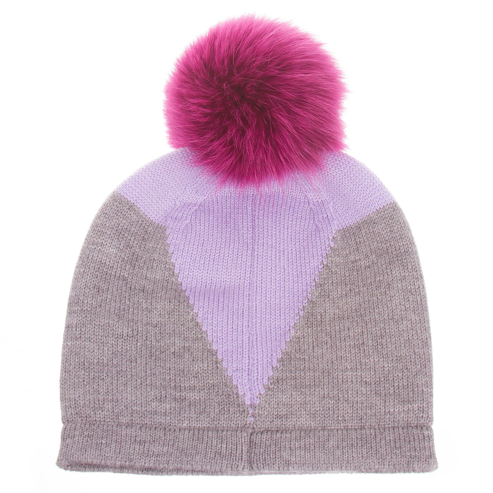 Girls Grey Monster Wool Hat With Red Fur Trims - CÉMAROSE | Children's Fashion Store - 2