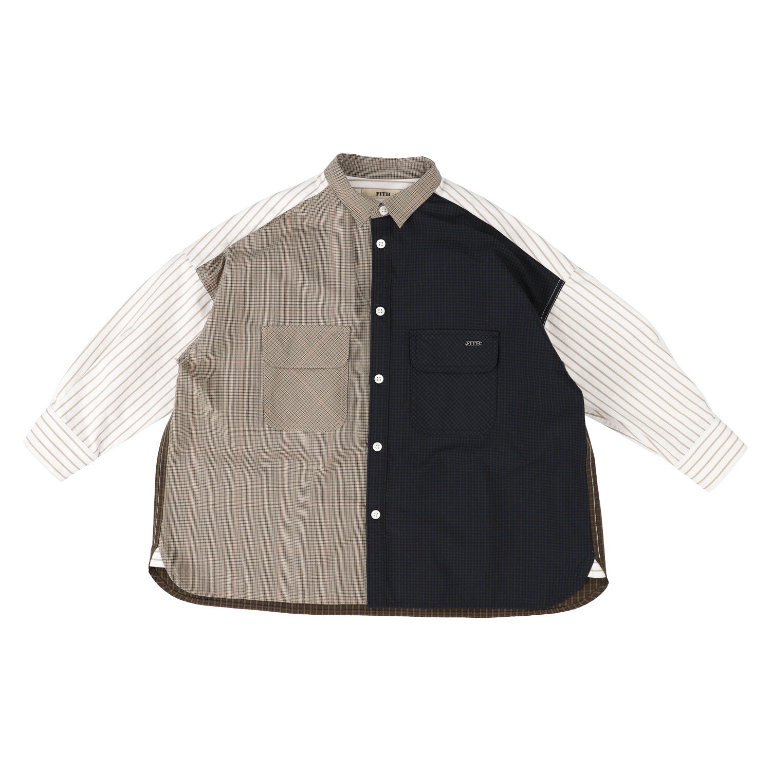 Boys Beige Stripes Shirt