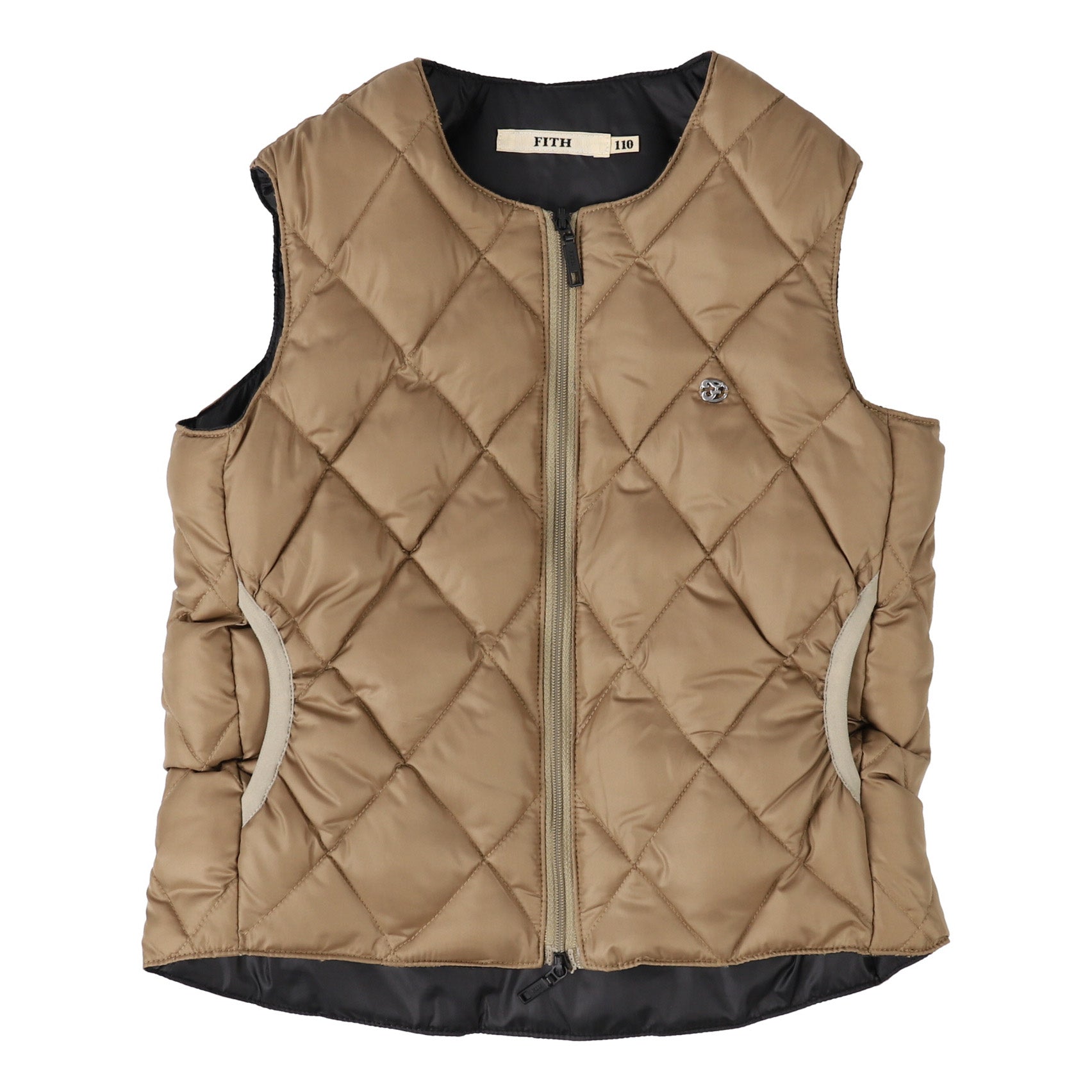 Boys Beige Padded Gilet