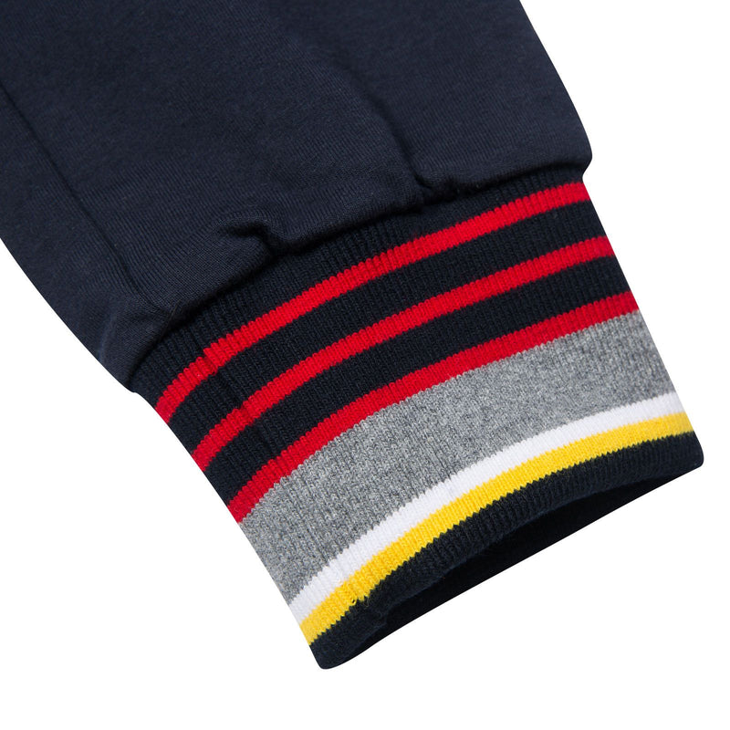Boys Blue Tracksuit Trousers With Striped Leg Cuffs - CÉMAROSE | Children's Fashion Store - 4