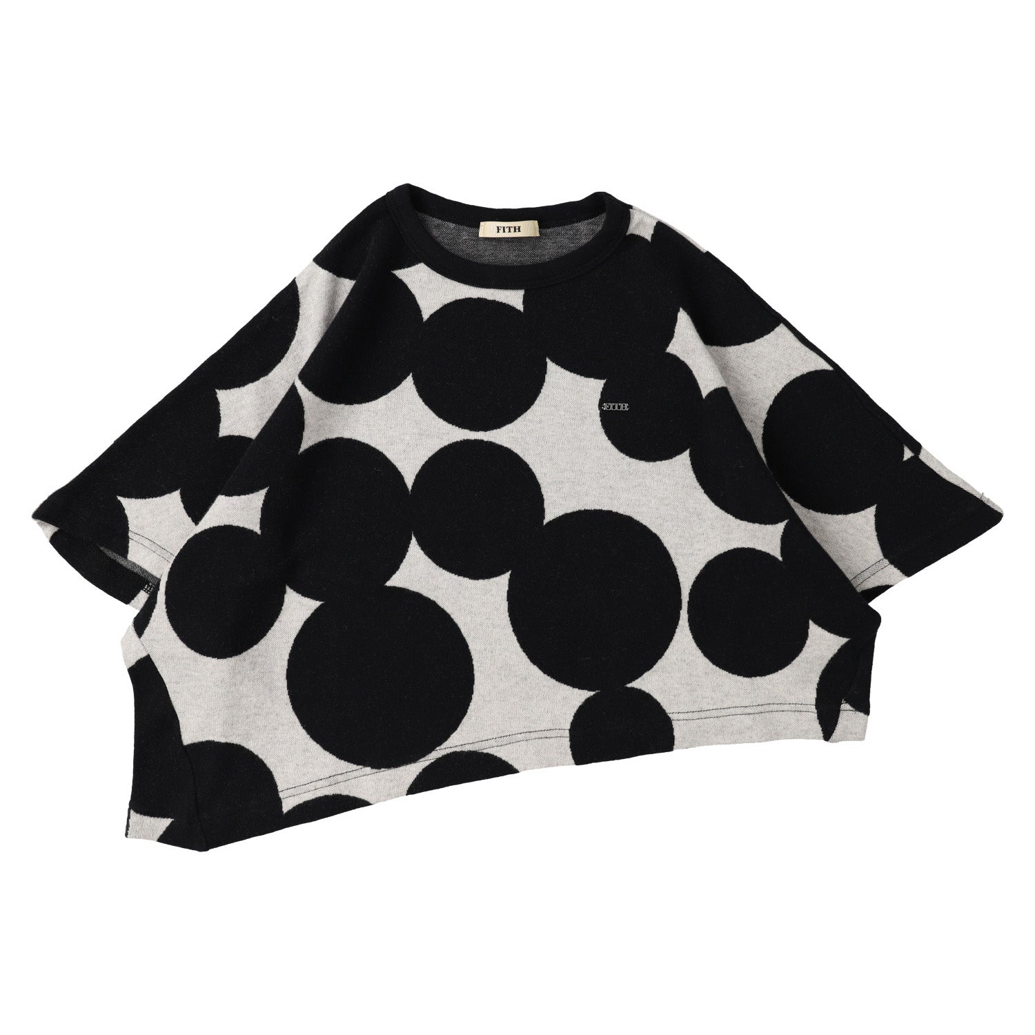 Girls Black Dots Cotton T-Shirt