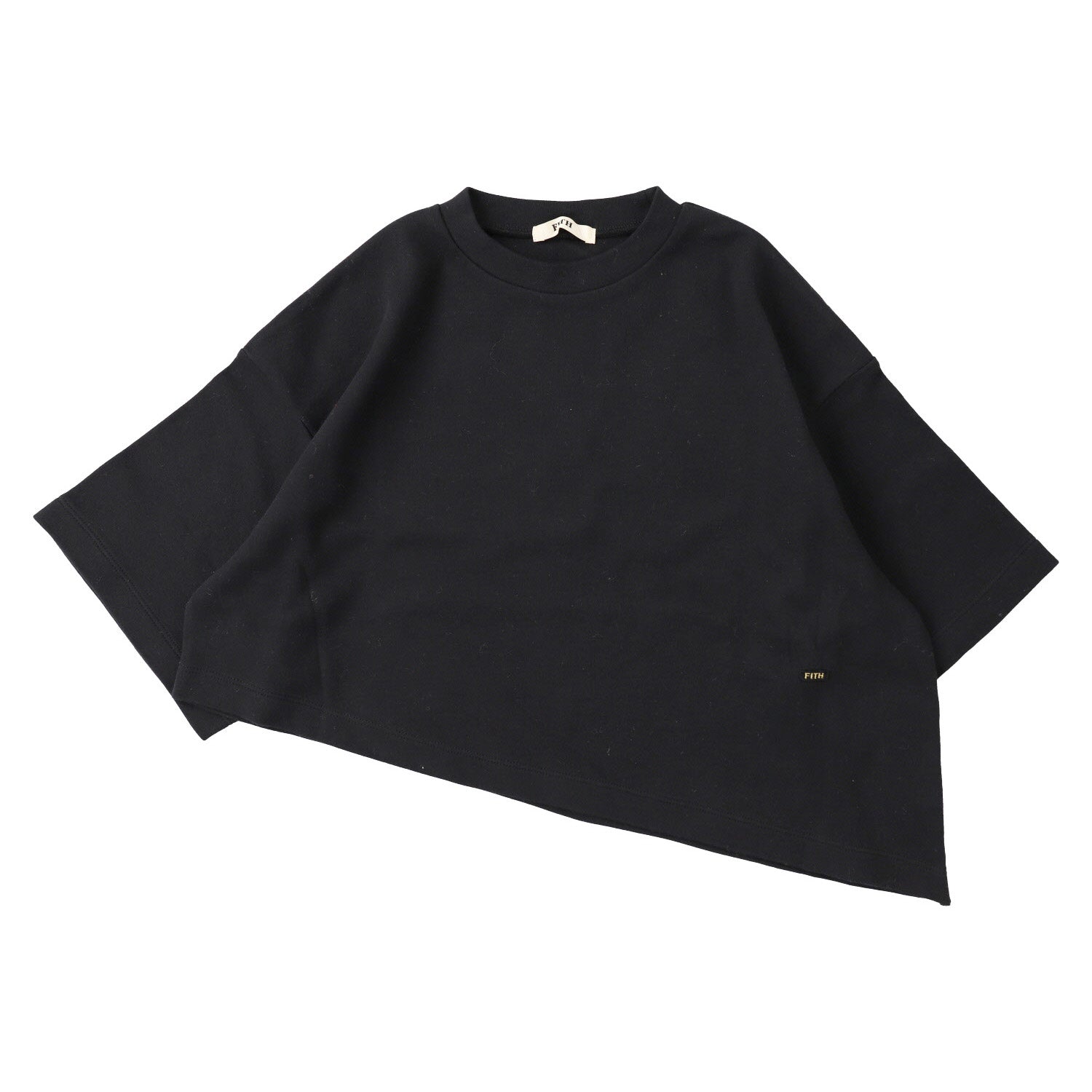 Girls Black Cotton T-Shirt