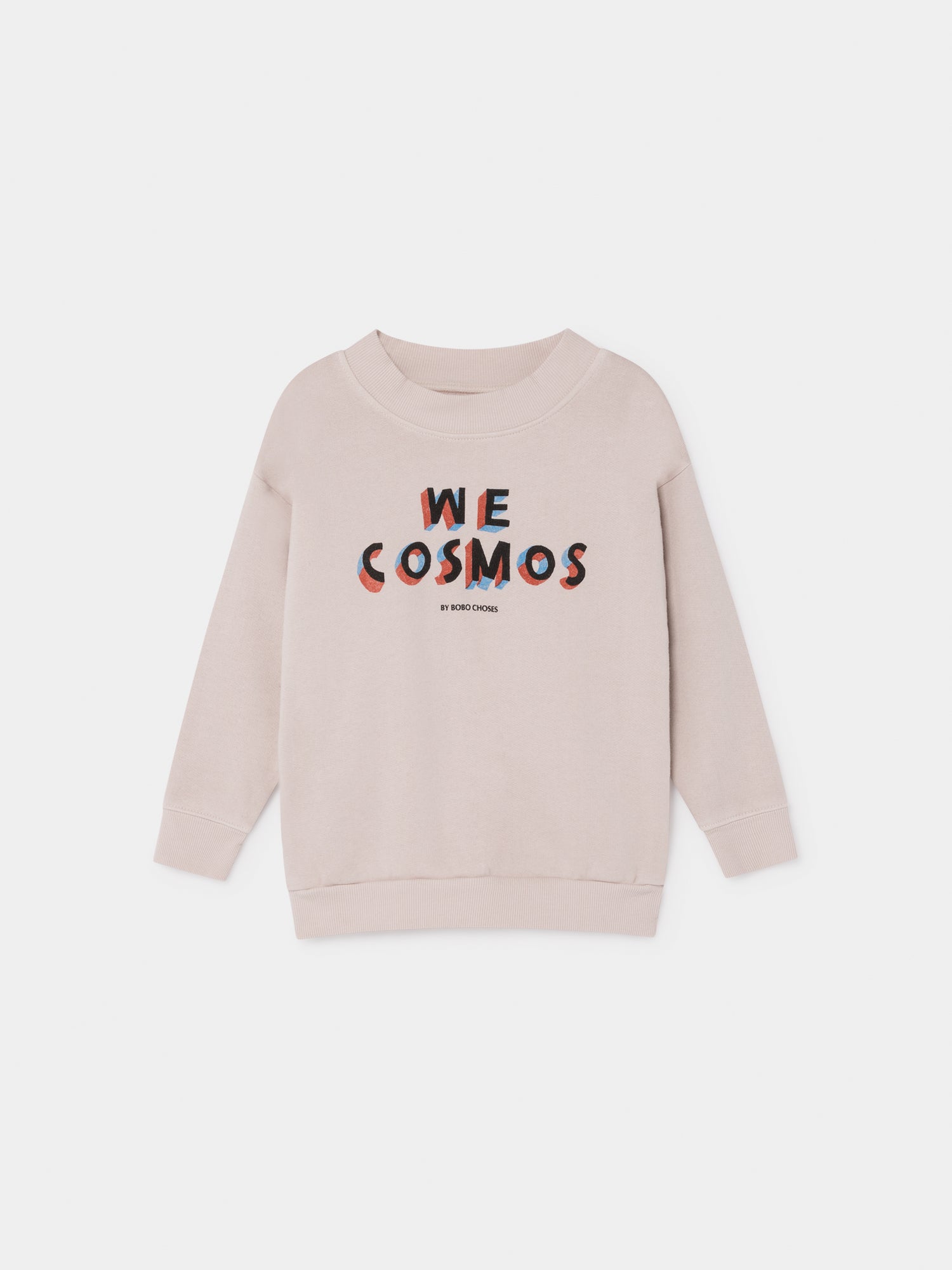 Girls Light Pink Logo Cotton Sweatshirt