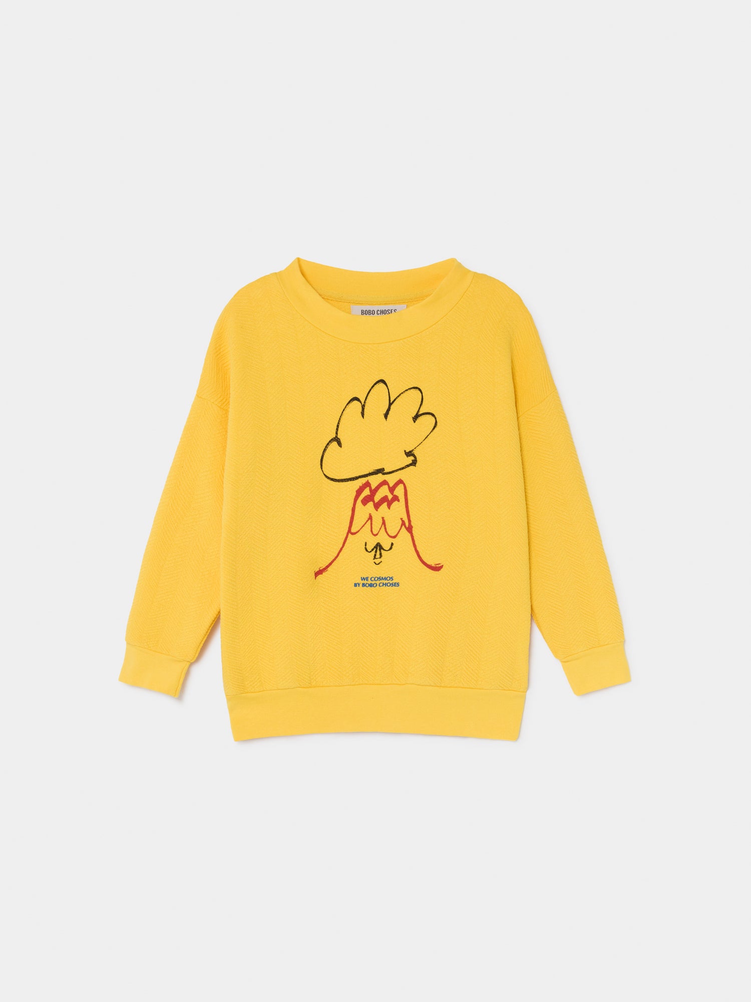 Girls Yellow Volcano Cotton Sweatshirt