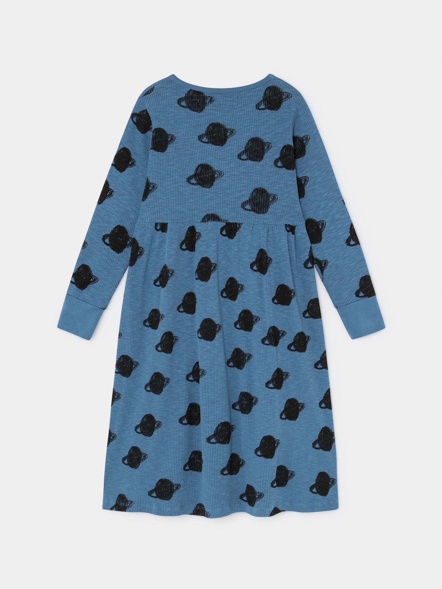 Girls Blue Big Saturn Cotton Dress