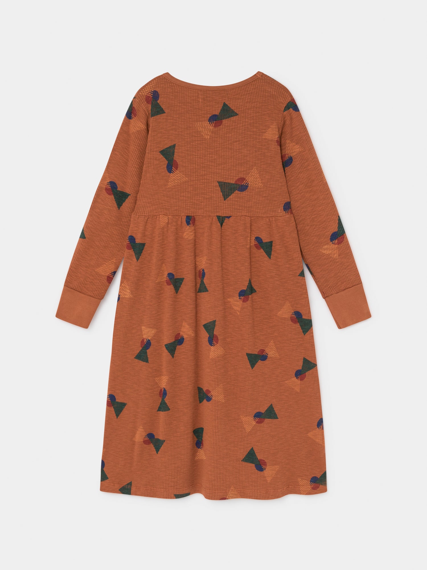 Girls Caramel Flags Cotton Dress