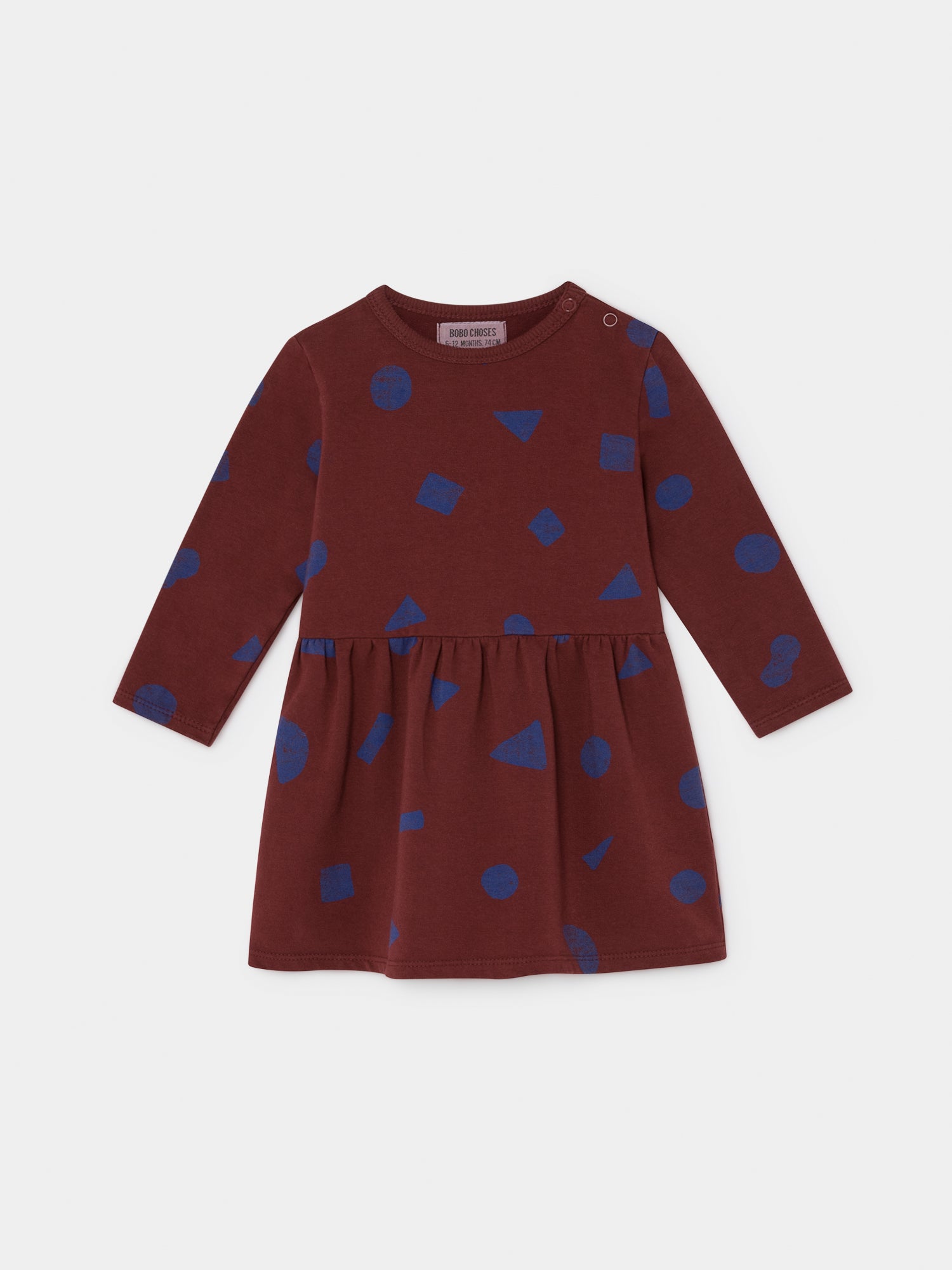 Baby Girls Dark Red Cotton Dress