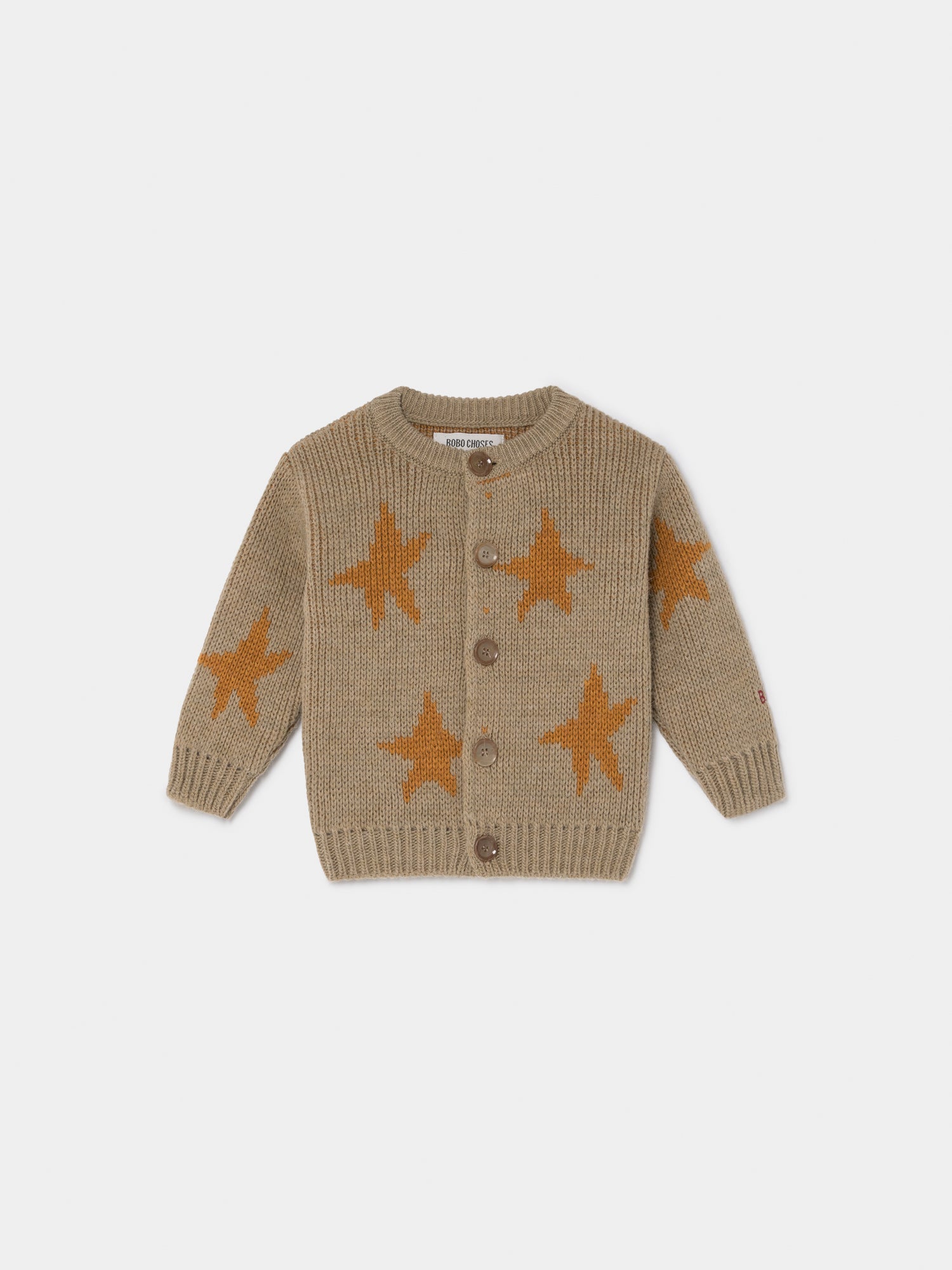 Baby Boys Camel Star Cardigan