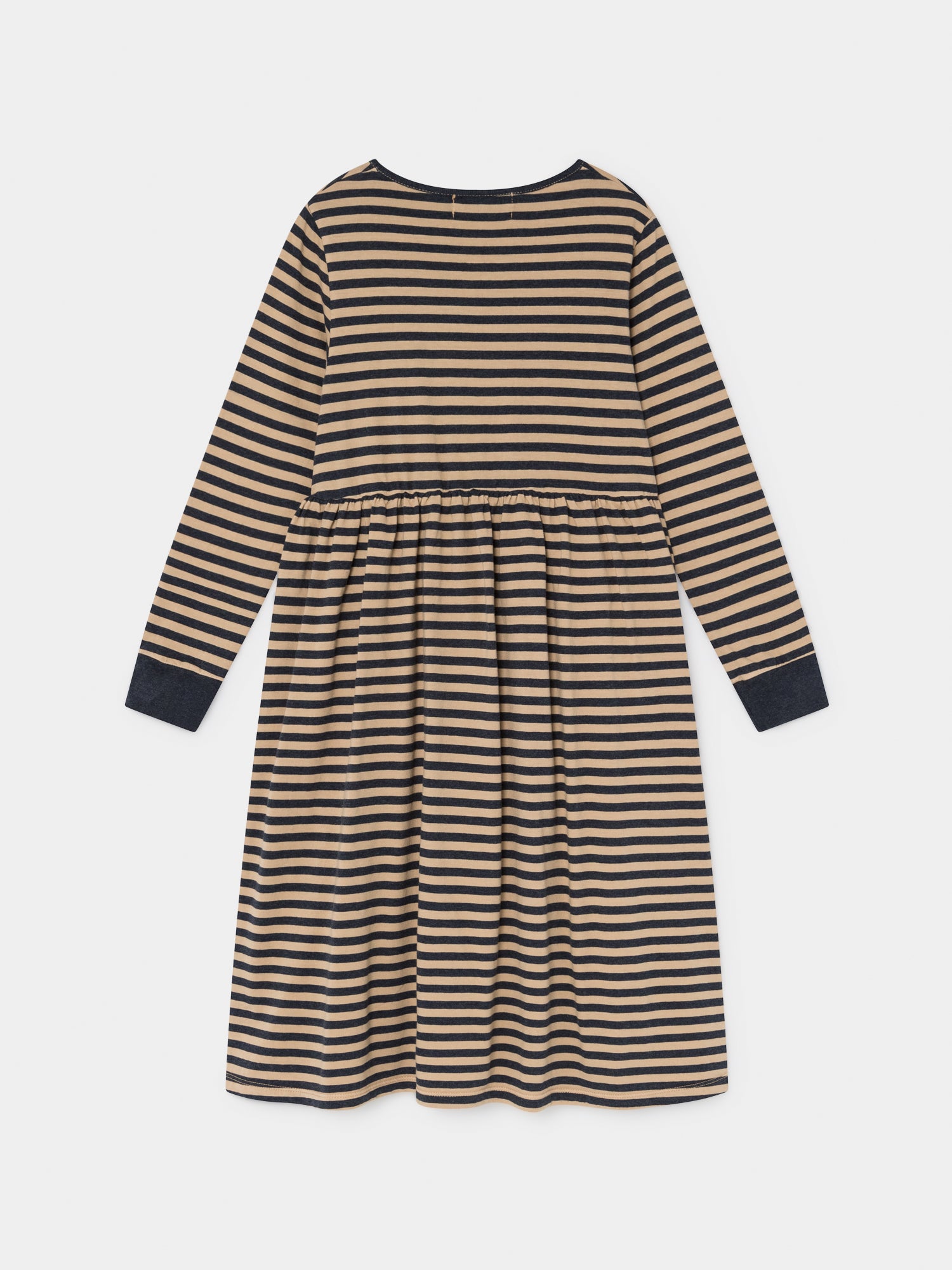 Girls Camel Stripes Saturn Cotton Dress