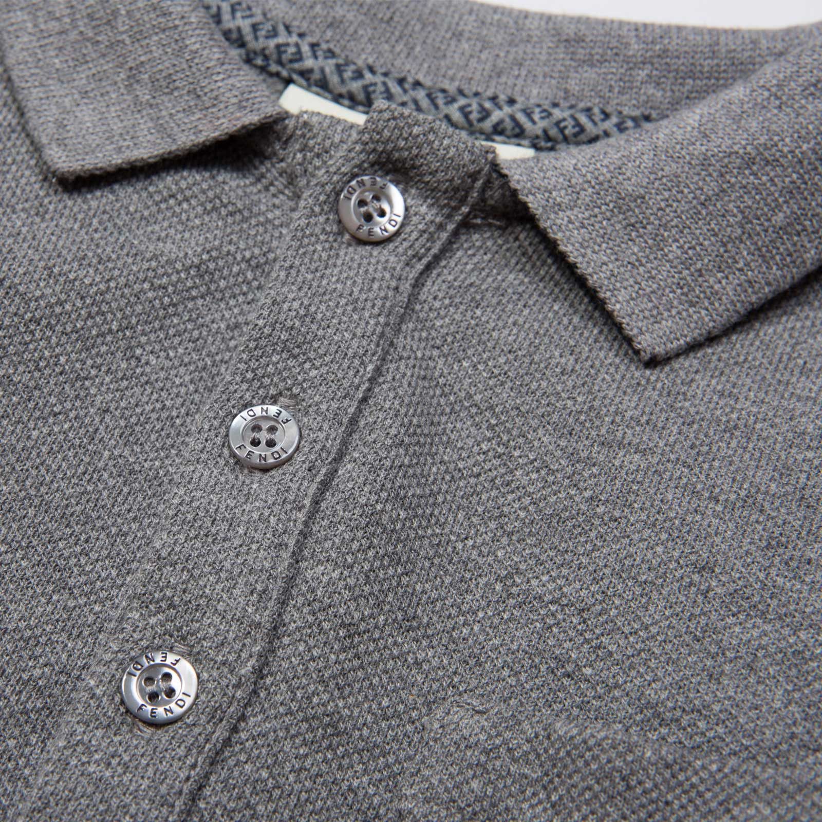 Boys Grey Embroidered Monster Cotton Polo Shirt - CÉMAROSE | Children's Fashion Store - 4