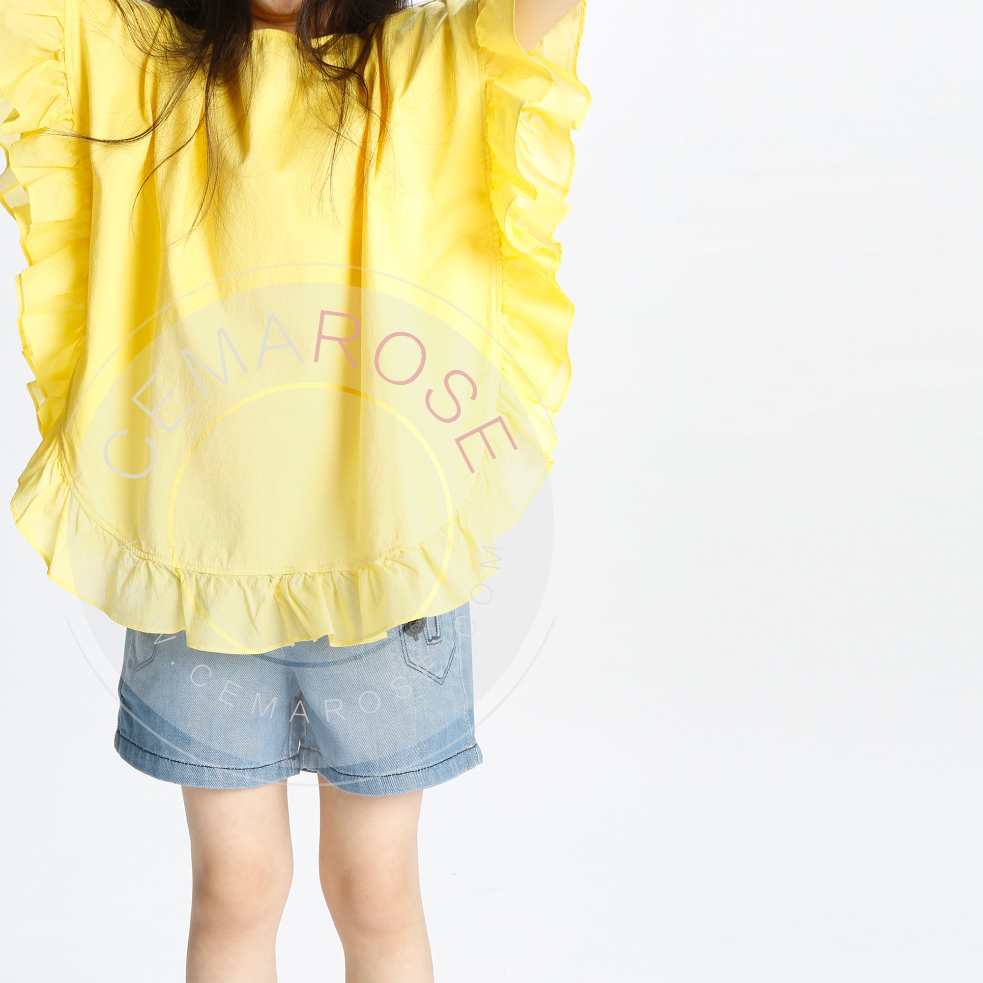 Girls Yellow Cotton Top