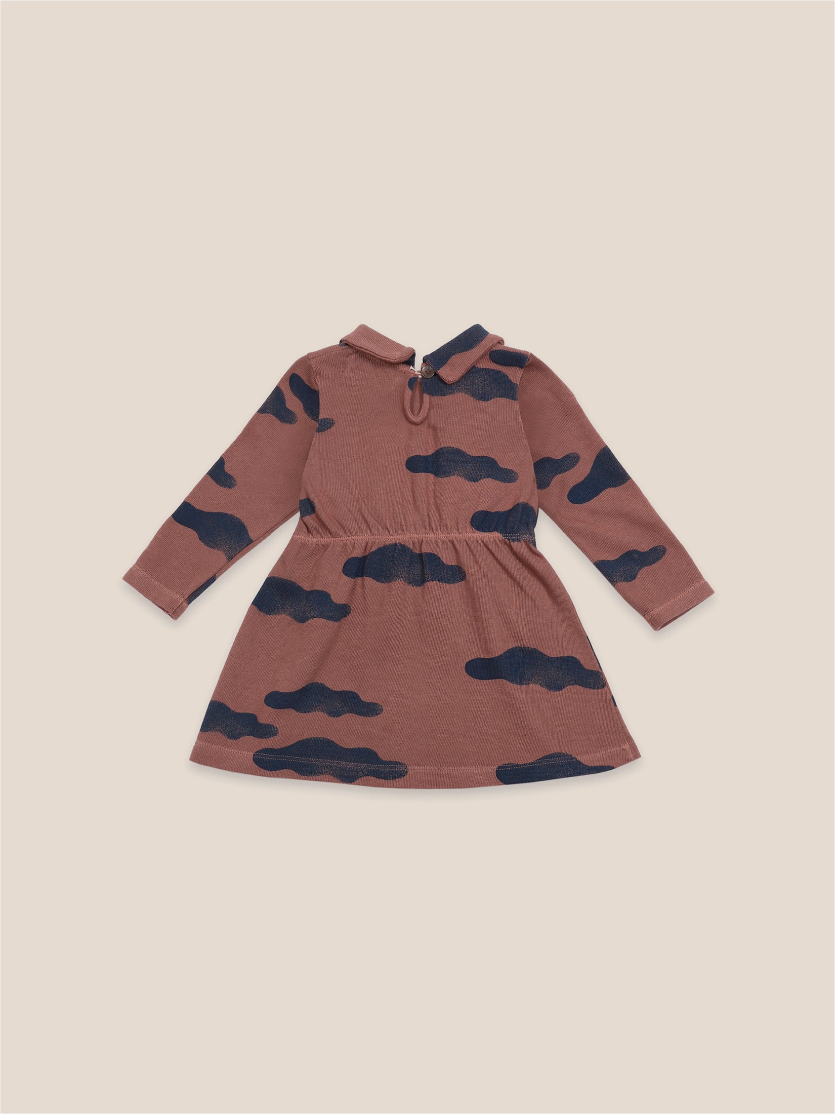 Baby Girls Mahogany Clouds Organic Cotton Dress