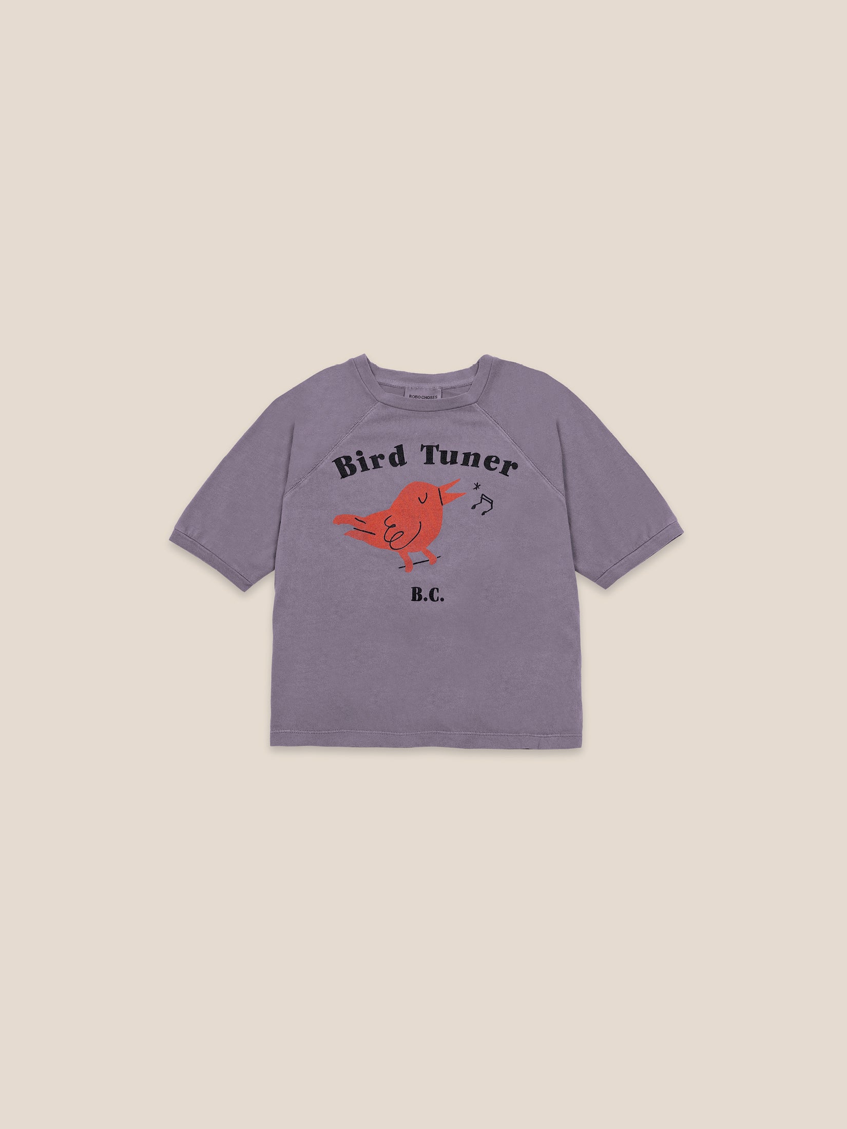 Boys Crape Compote Bird Tuner Organic Cotton T-Shirt