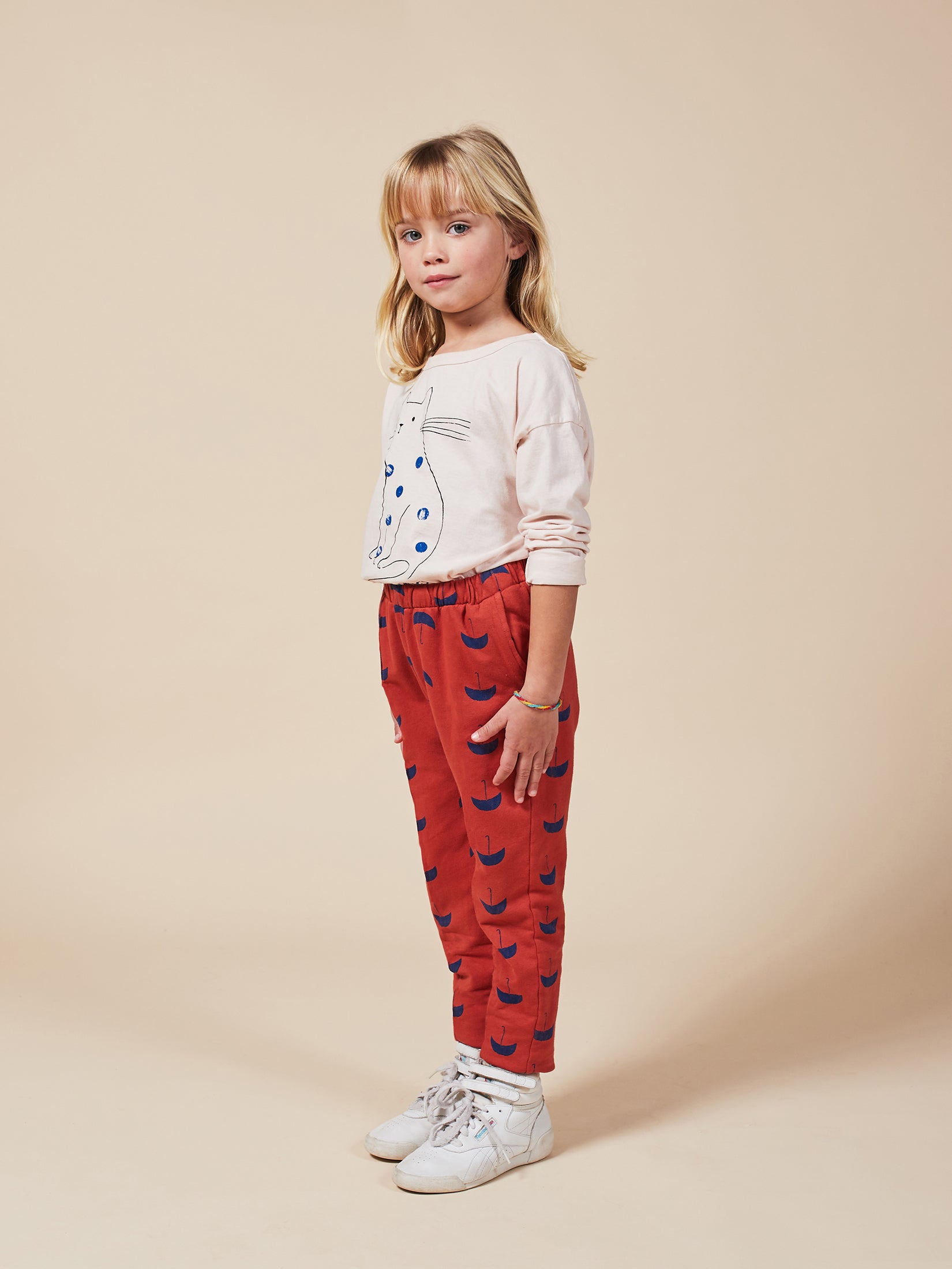 Boys Cream Tan Cat Organic Cotton T-Shirt