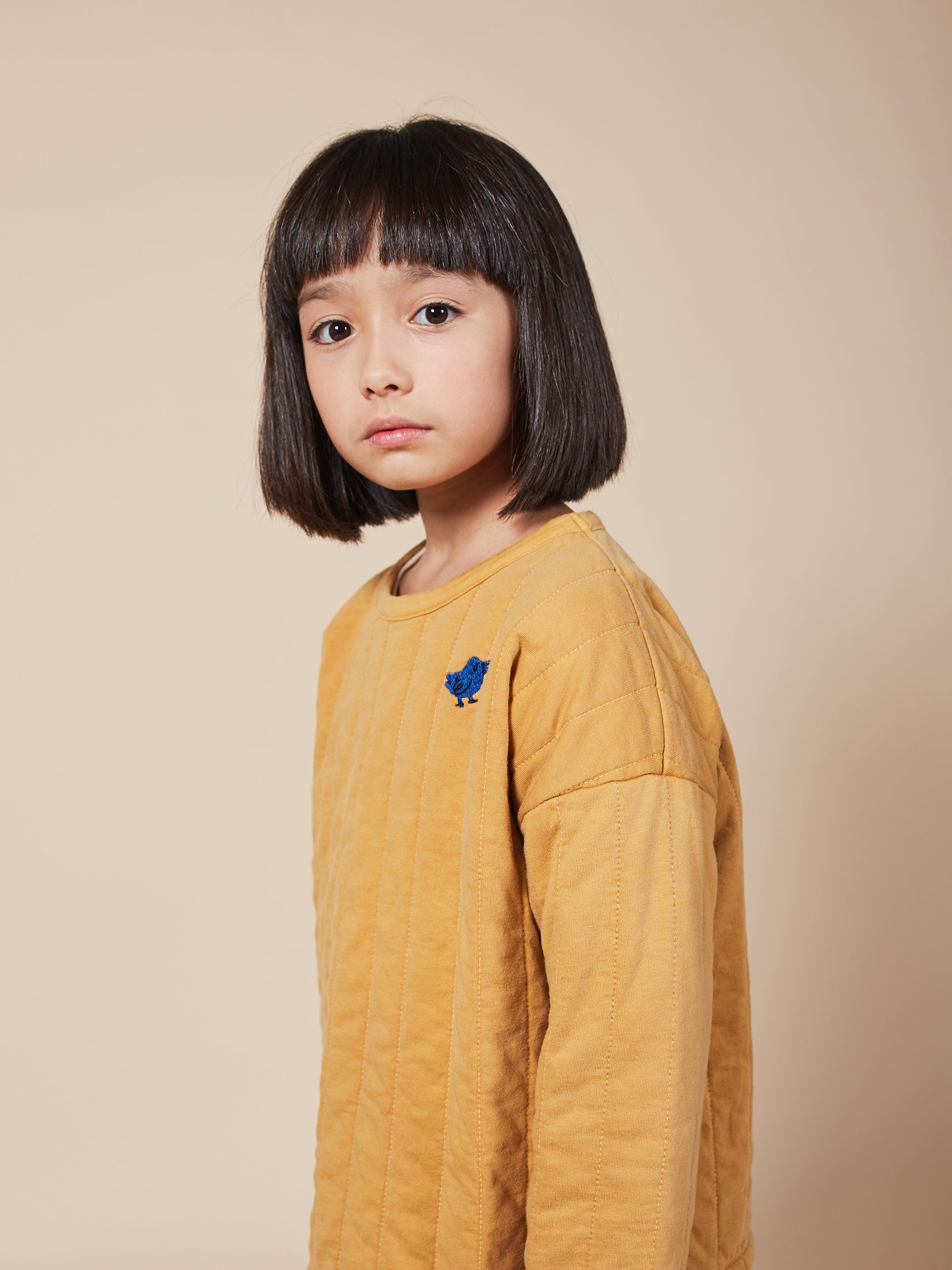 Boys Sunflower Bird Organic Cotton Sweatshirt