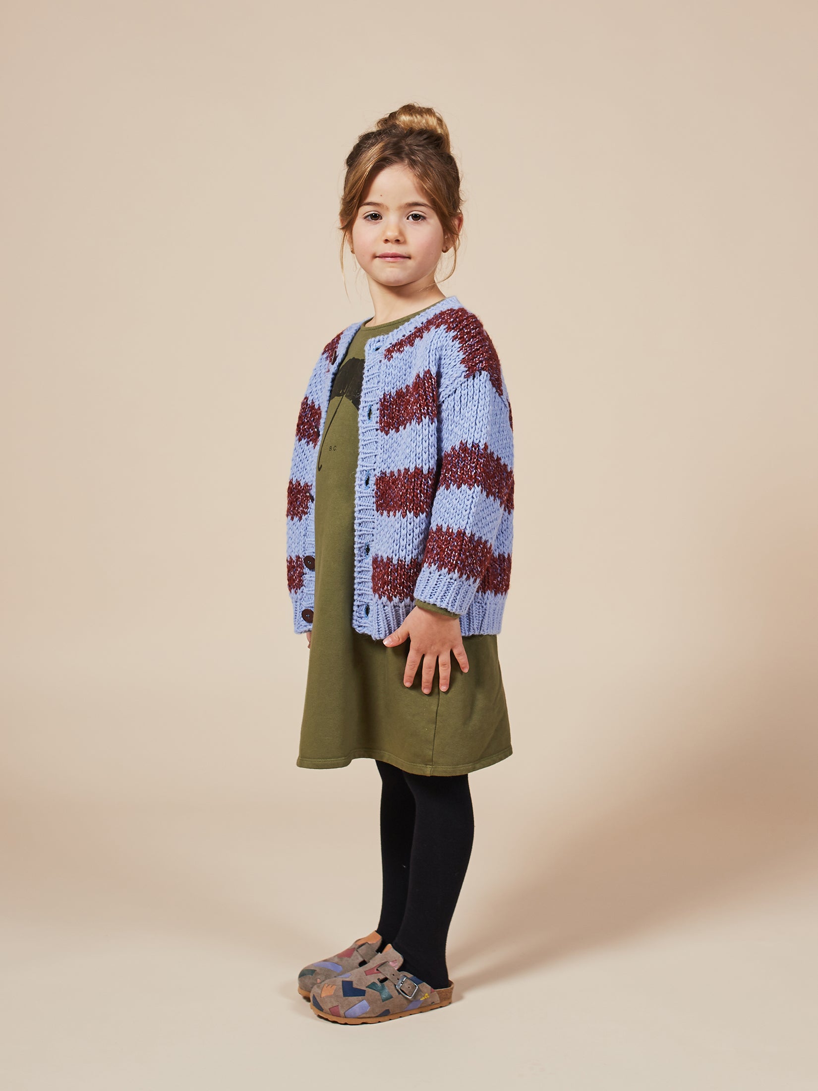 Girls Olive Branch Umbrella Fleece Dress