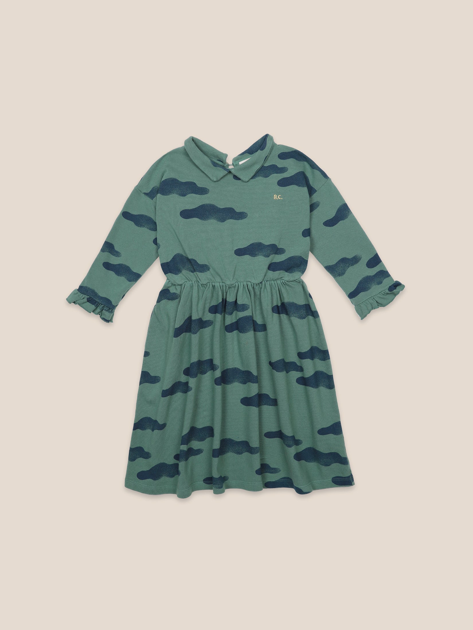 Girls Greener Pastures Clouds Organic Cotton Dress