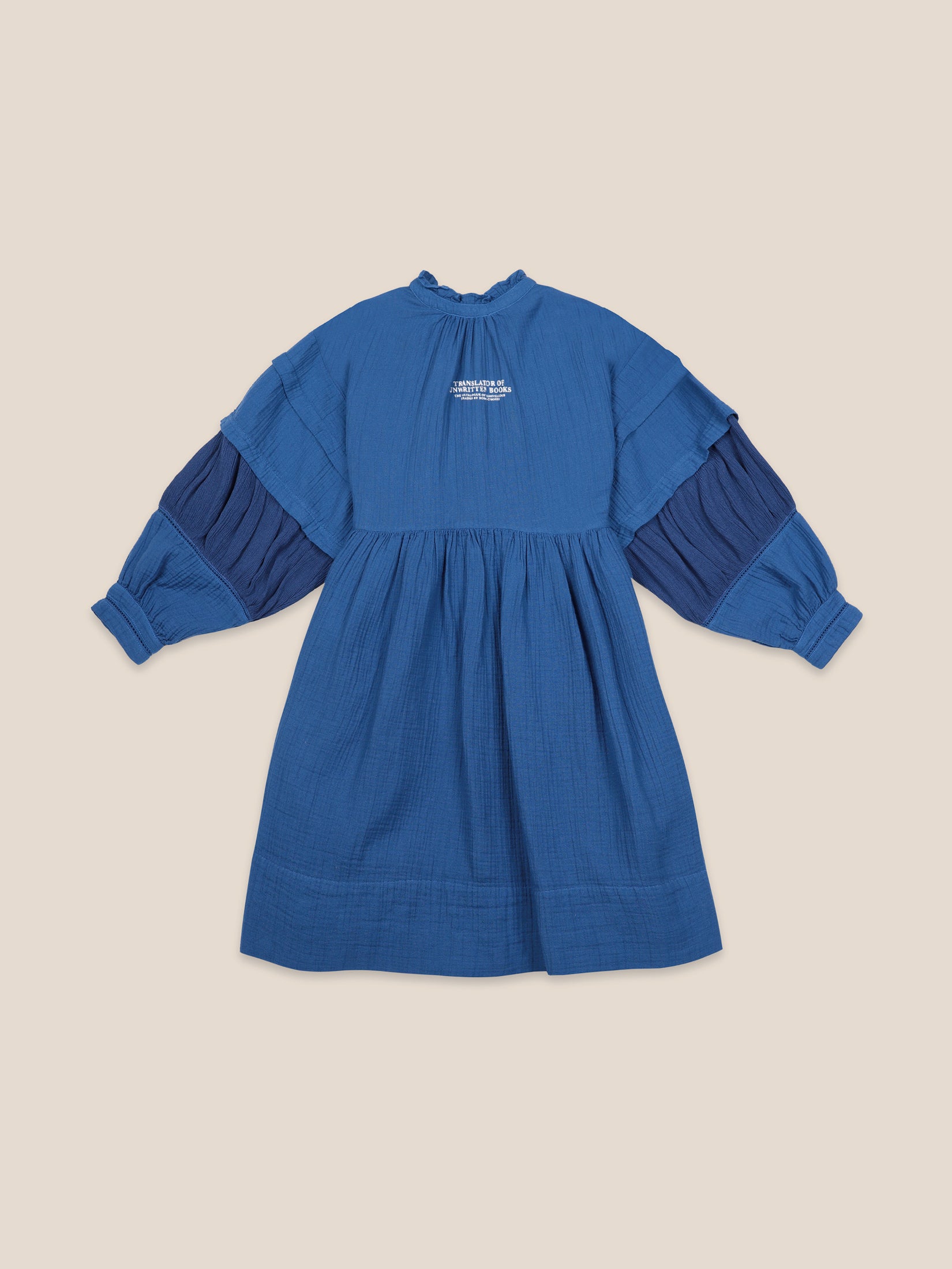 Girls Electric Blue Princess Cotton Dress