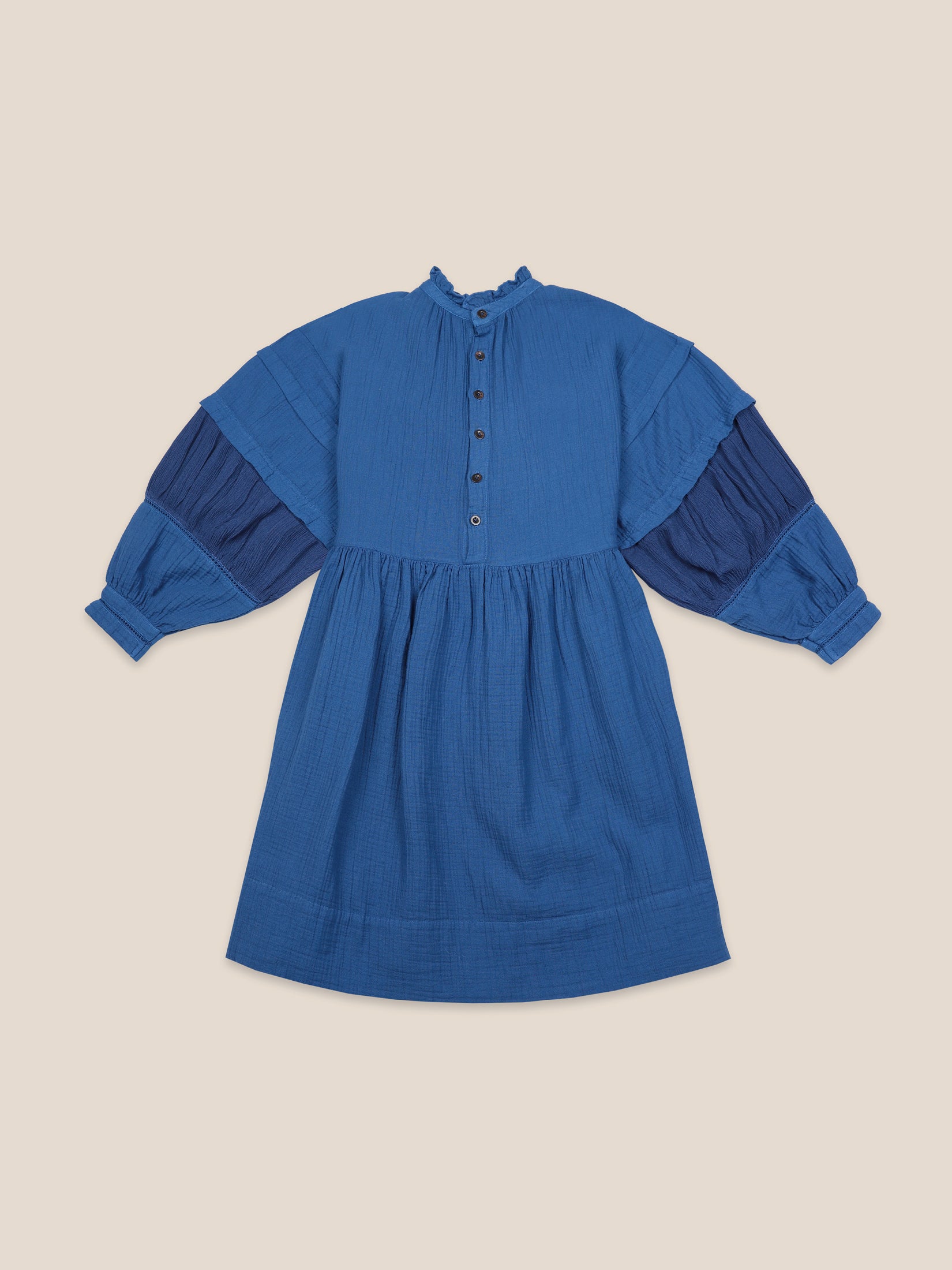 Girls Electric Blue Princess Cotton Dress