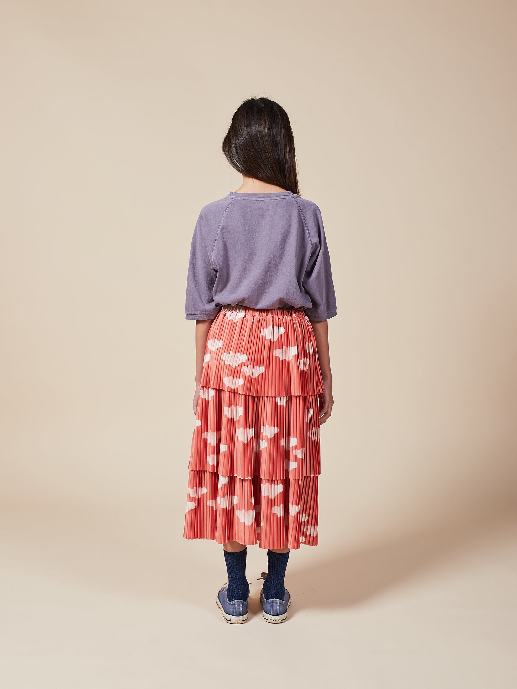 Girls Ketchup Clouds Woven Skirt