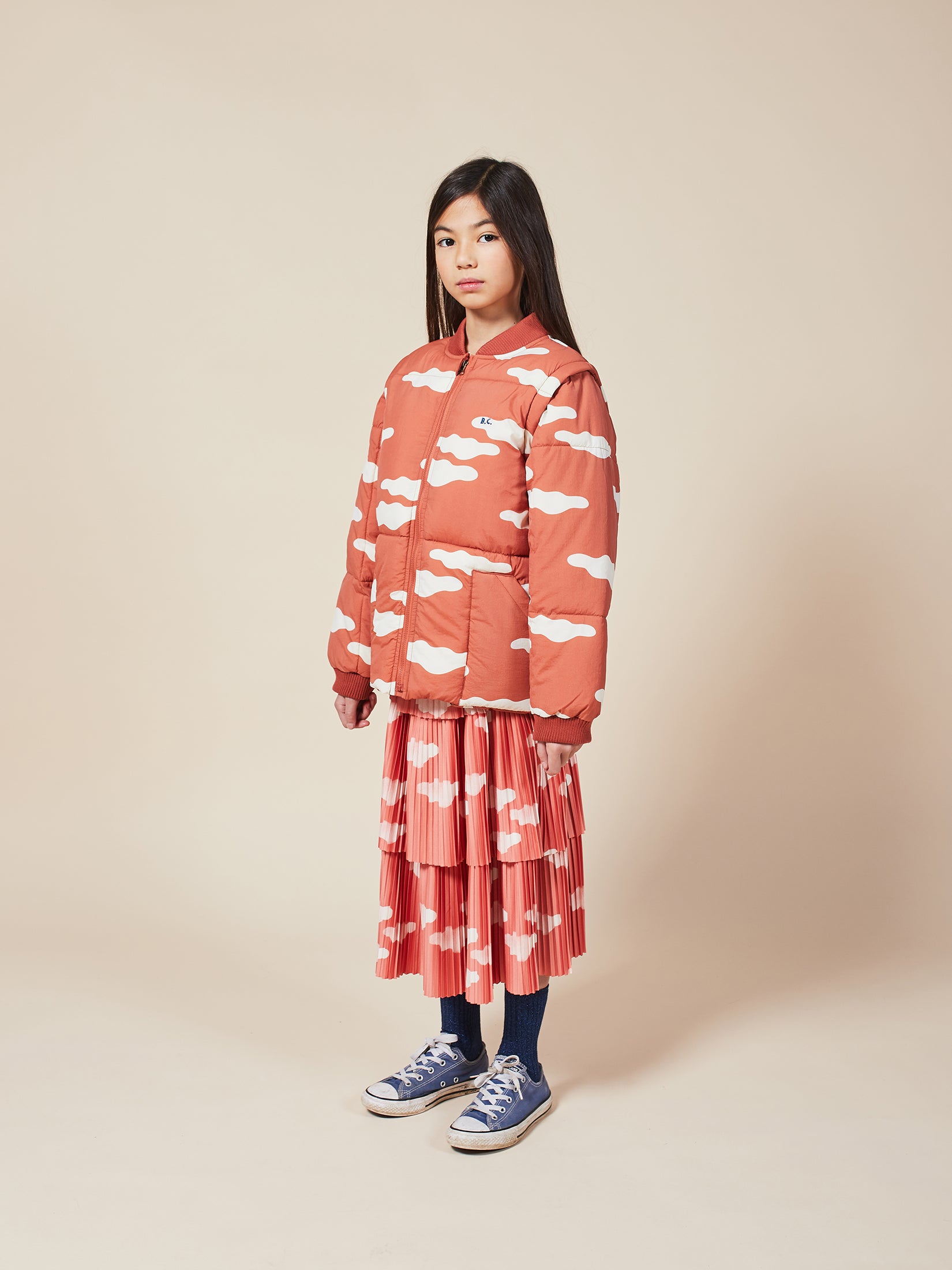Girls Ketchup Clouds Woven Skirt