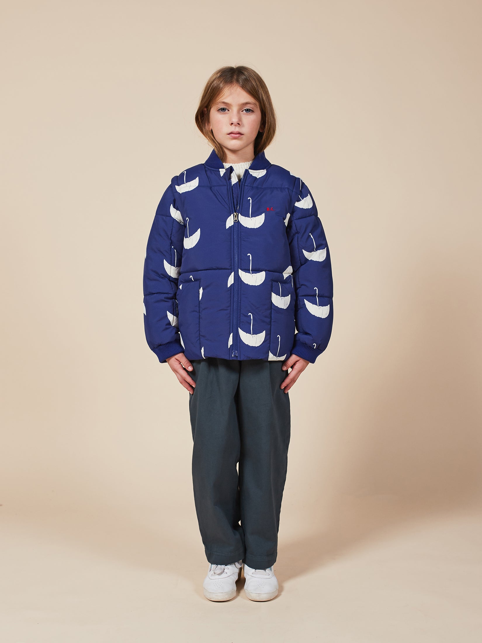 Boys Forever Blue Umbrella Padded Jacket