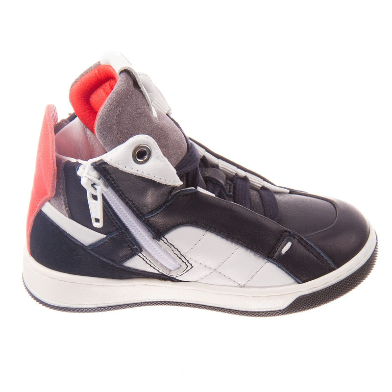 Boys Grey&White Suede High-top Trainers - CÉMAROSE | Children's Fashion Store - 3