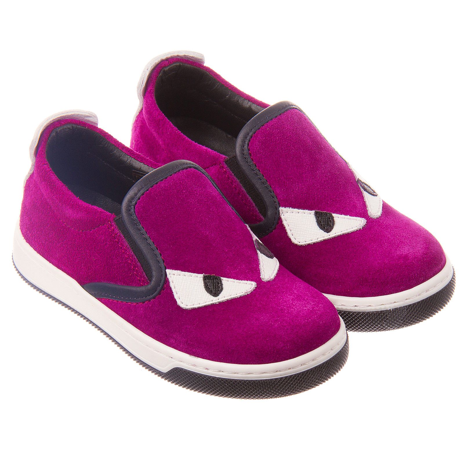 Boys&Girls Purple Suede Monster Trainers - CÉMAROSE | Children's Fashion Store - 1