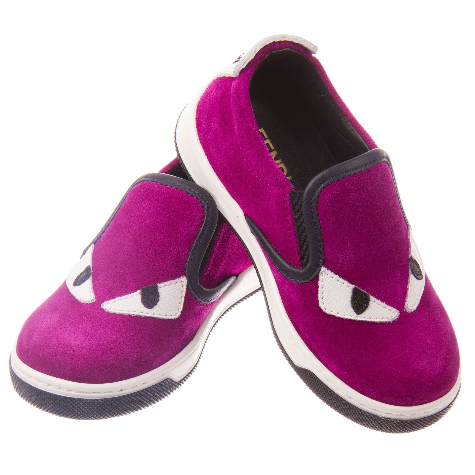 Boys&Girls Purple Suede Monster Trainers - CÉMAROSE | Children's Fashion Store - 3