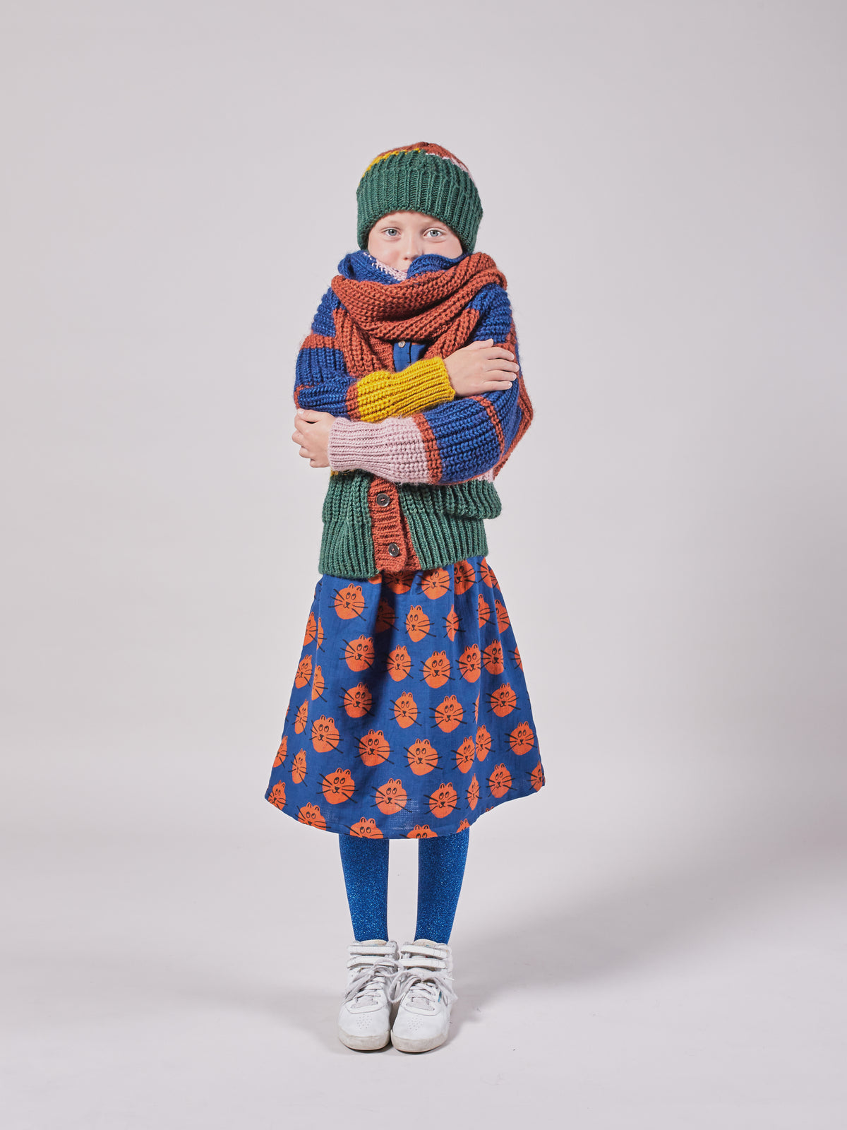Girls Twilight Blue Cat All Over Dress