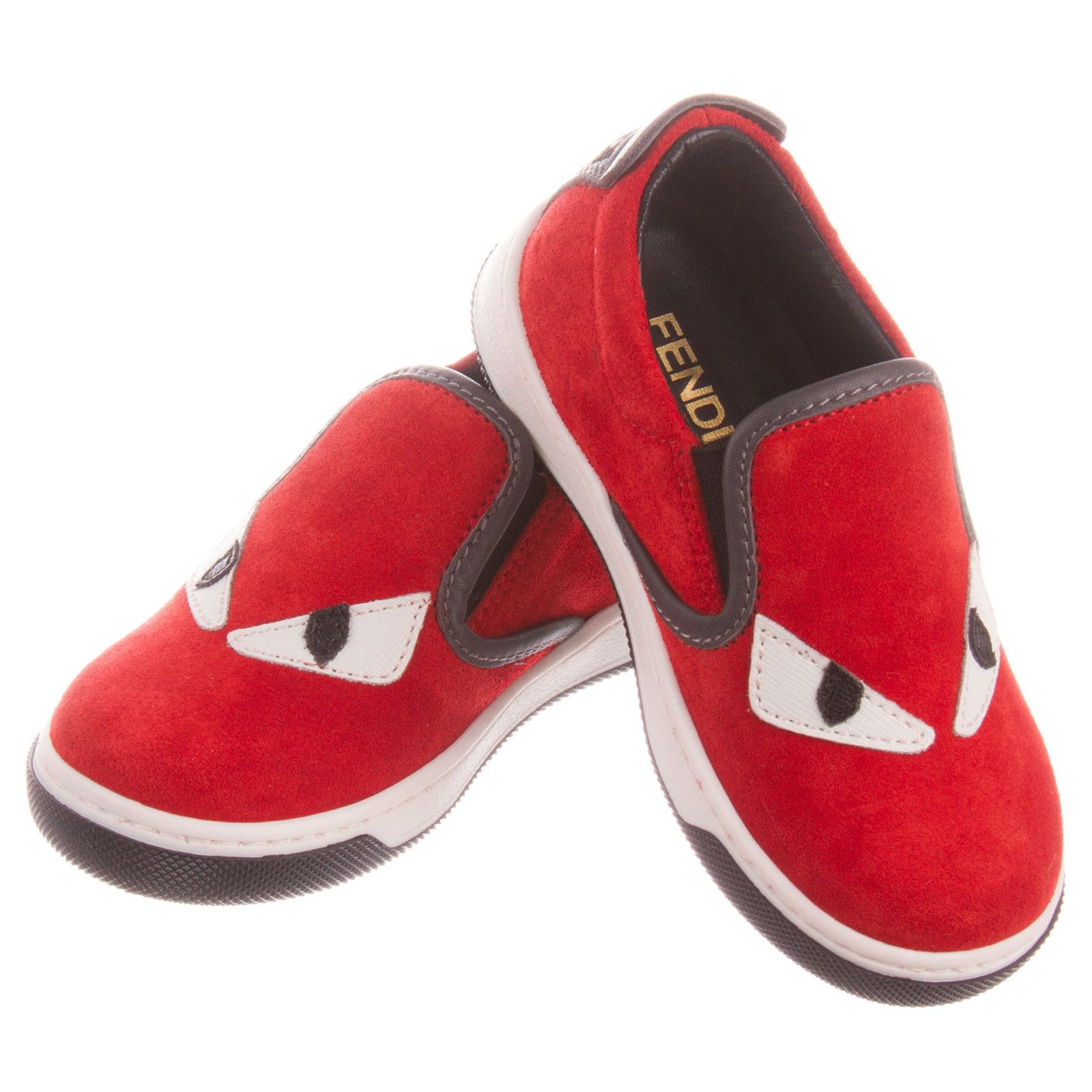 Boys&Girls Red Suede Monster Trainers - CÉMAROSE | Children's Fashion Store - 4