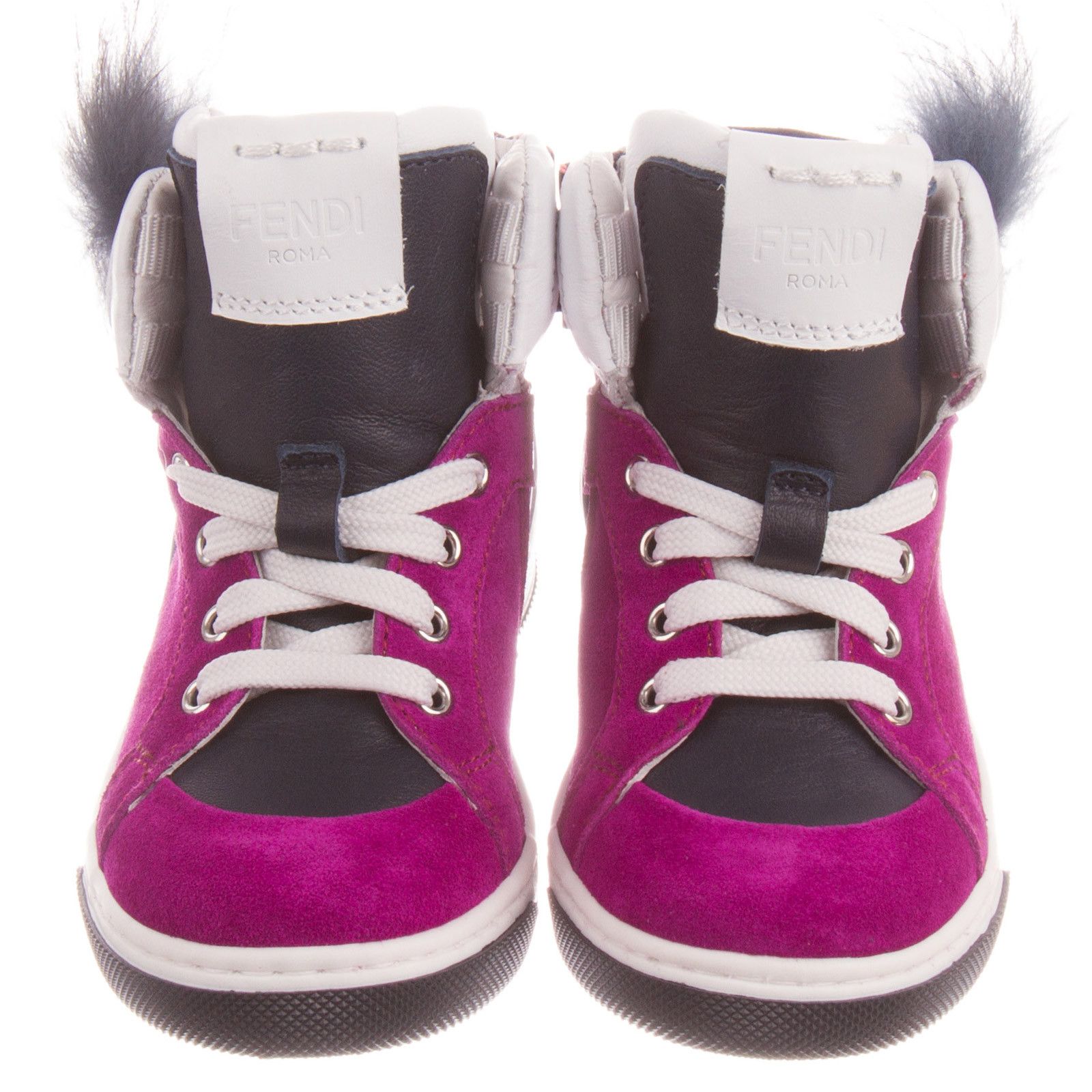 Boys&Girls Purple Suede High-top Trainers With Fur - CÉMAROSE | Children's Fashion Store - 2