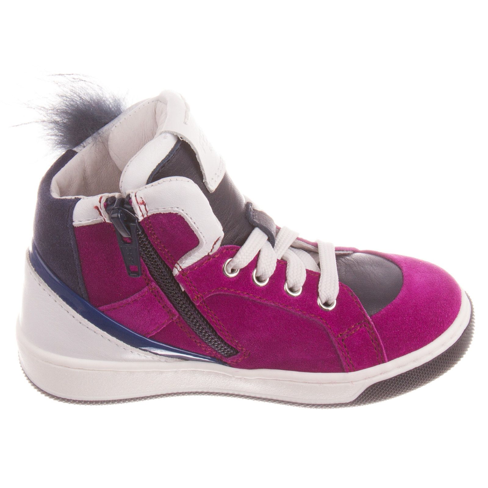 Boys&Girls Purple Suede High-top Trainers With Fur - CÉMAROSE | Children's Fashion Store - 5