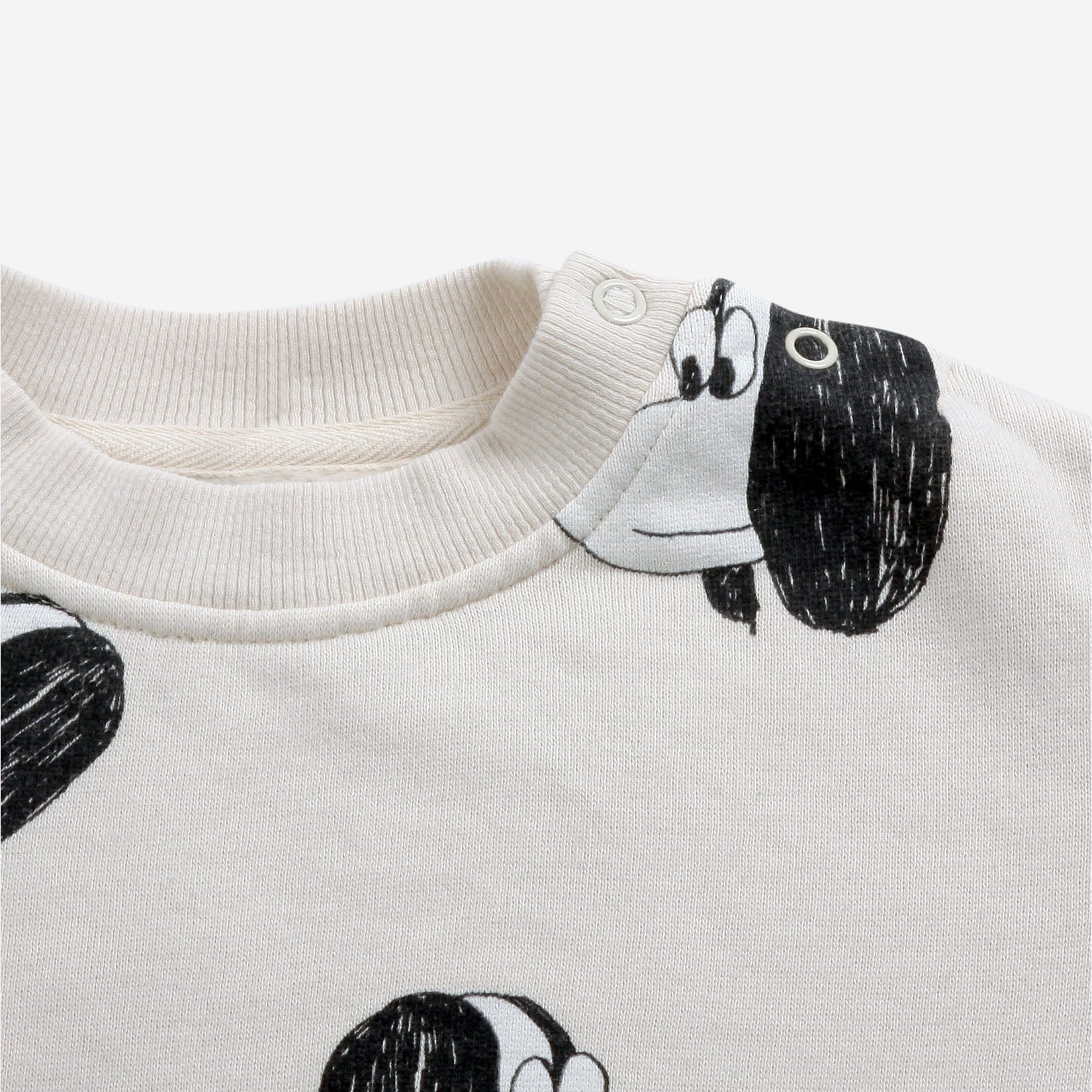 Baby Boys & Girls Beige Printed Cotton Sweatshirt