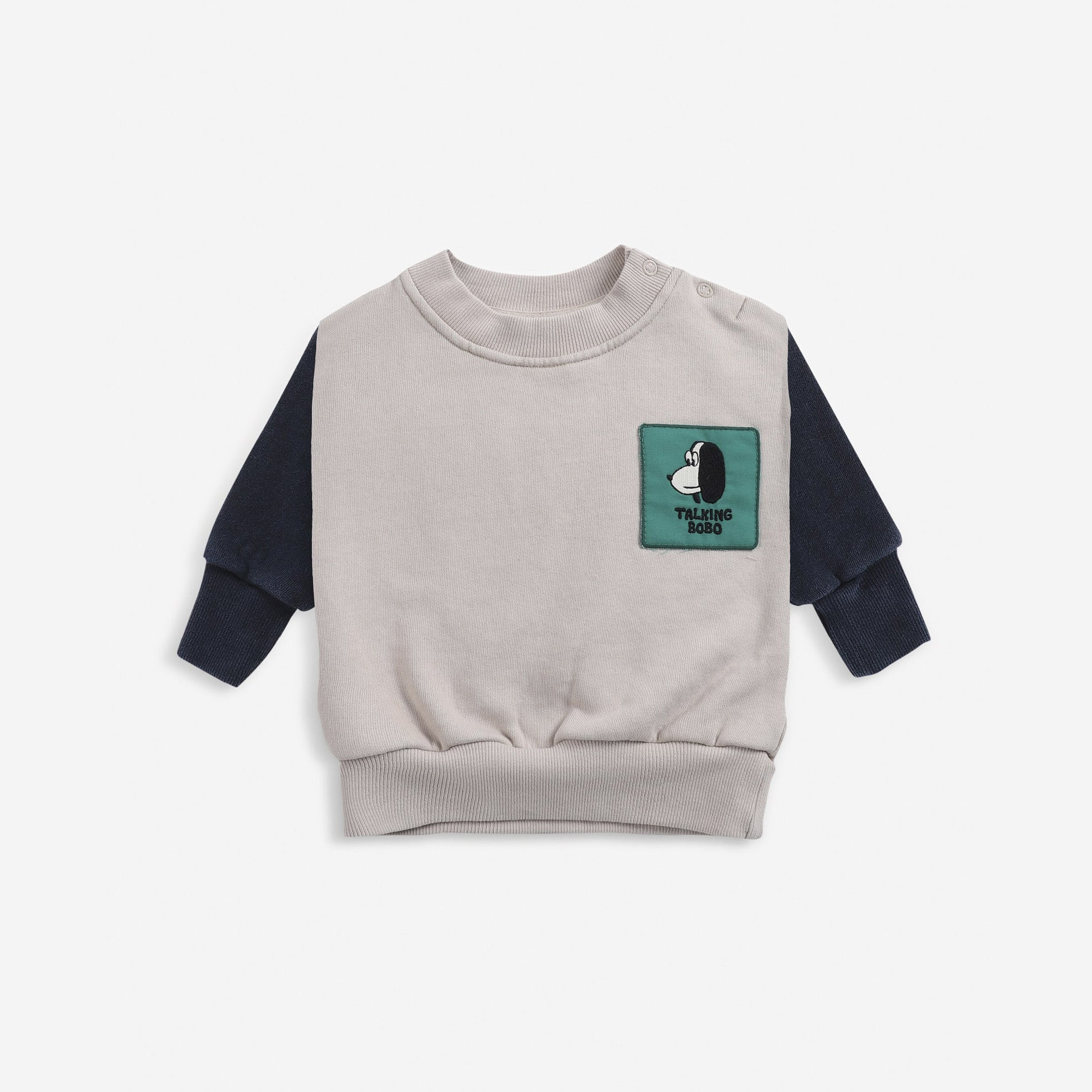 Baby Boys & Girls Grey Cotton Sweatshirt