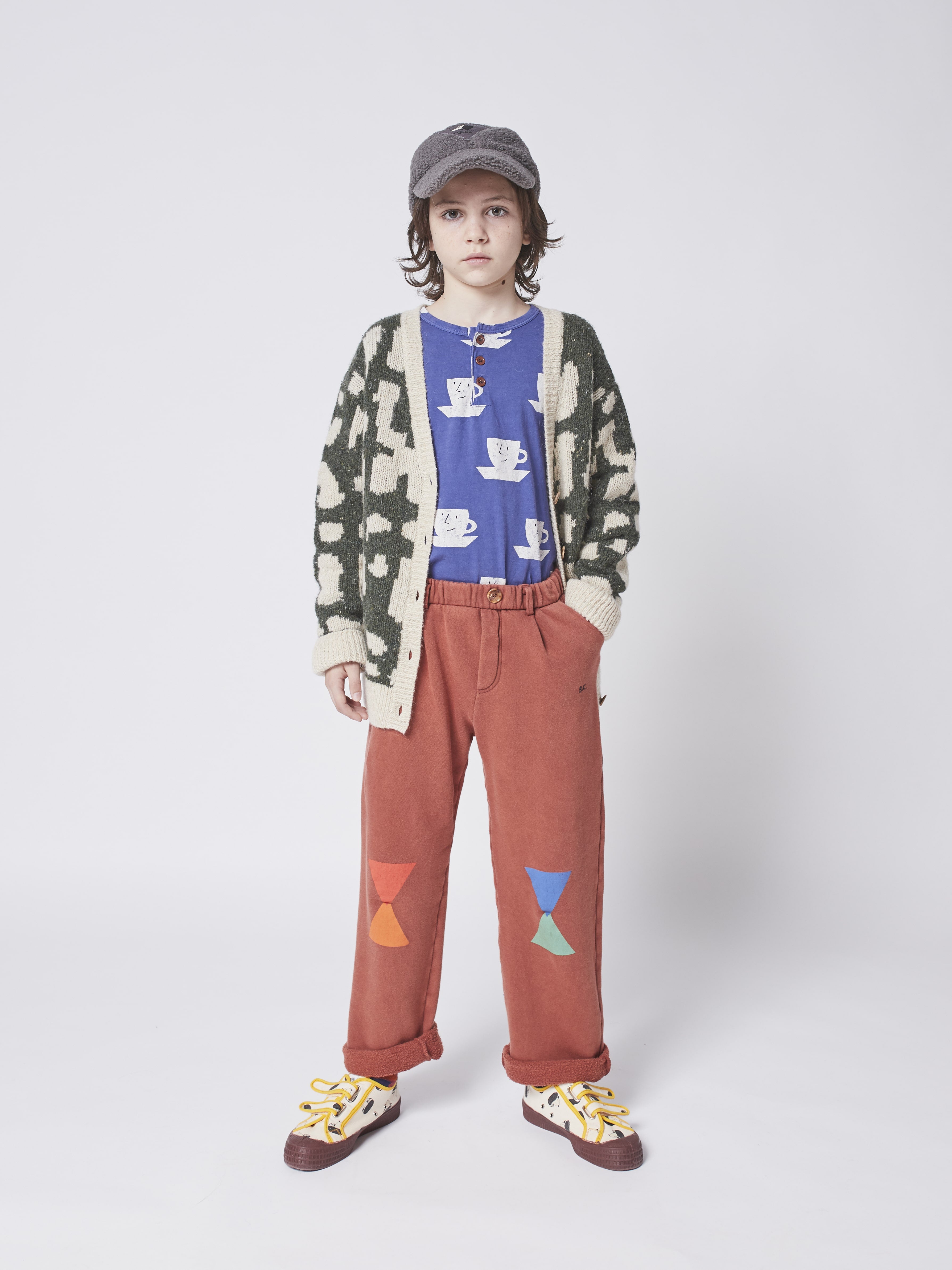 Boys & Girls Dark Green Wool Cardigan
