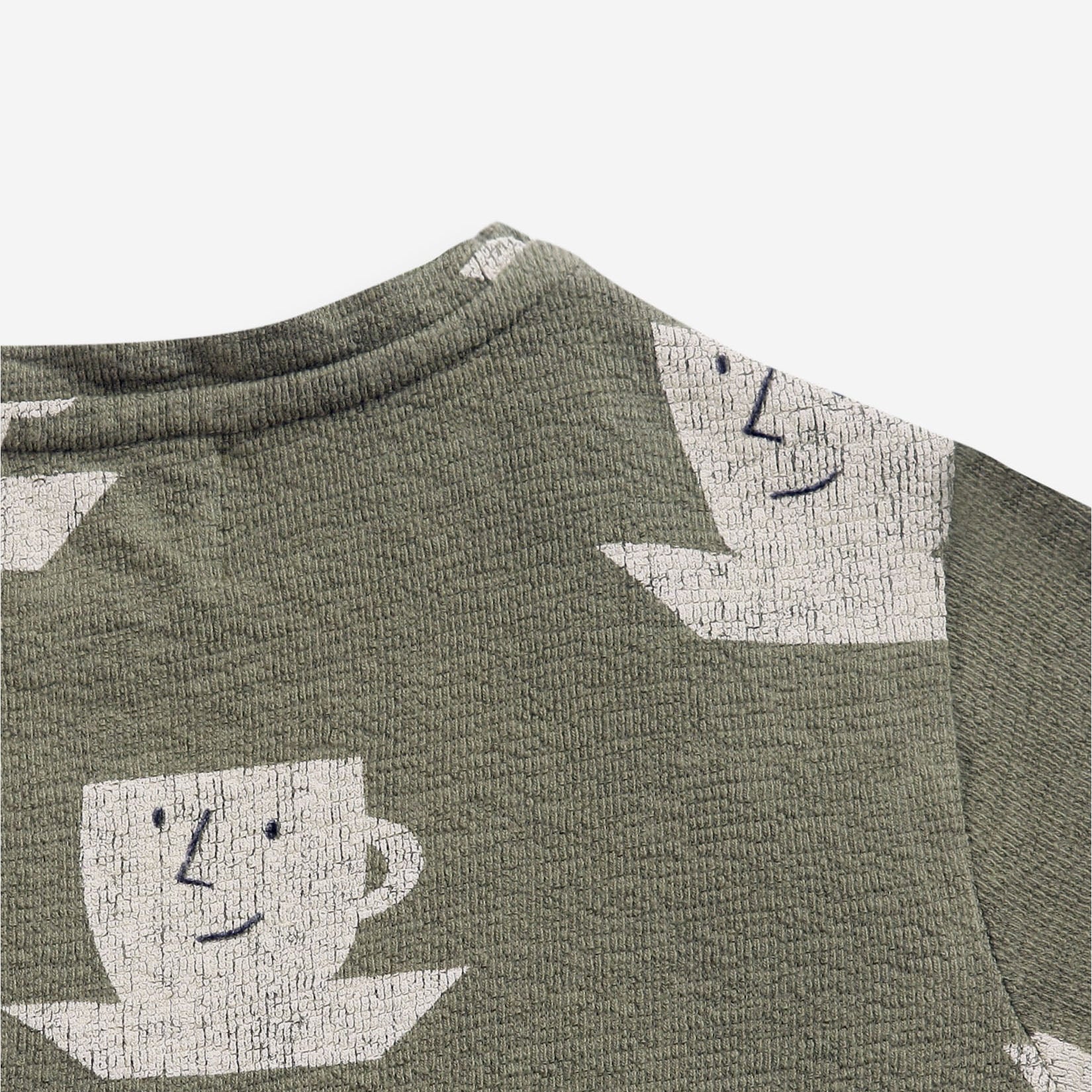 Girls Green Printed Cotton Dress